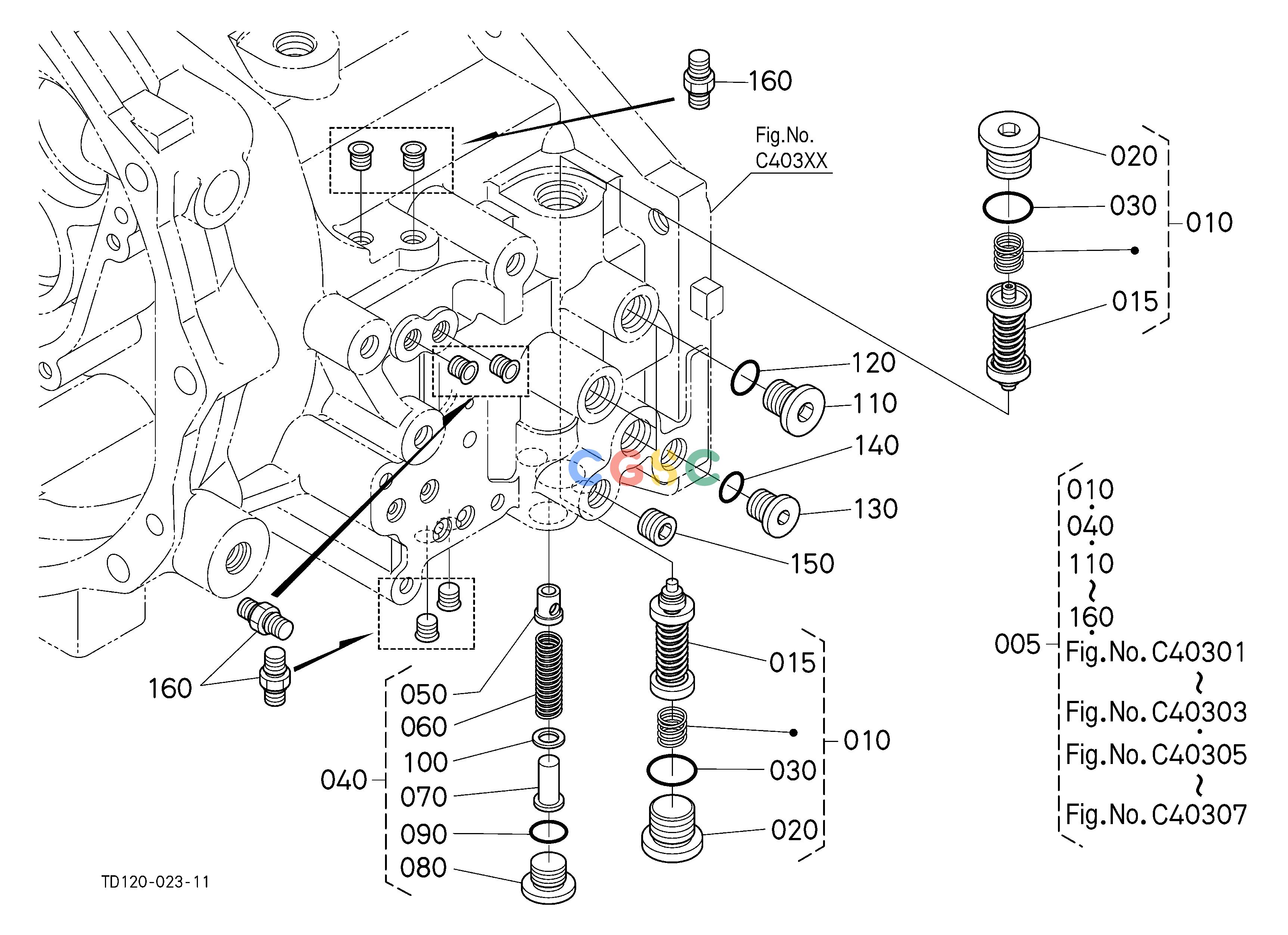 久保田零件查询C40304 HST (RELIEF VALVE) [COMPONENT PARTS] [HST TYPE] CLUTCH/TRANSMISSIONEPC Kubota online