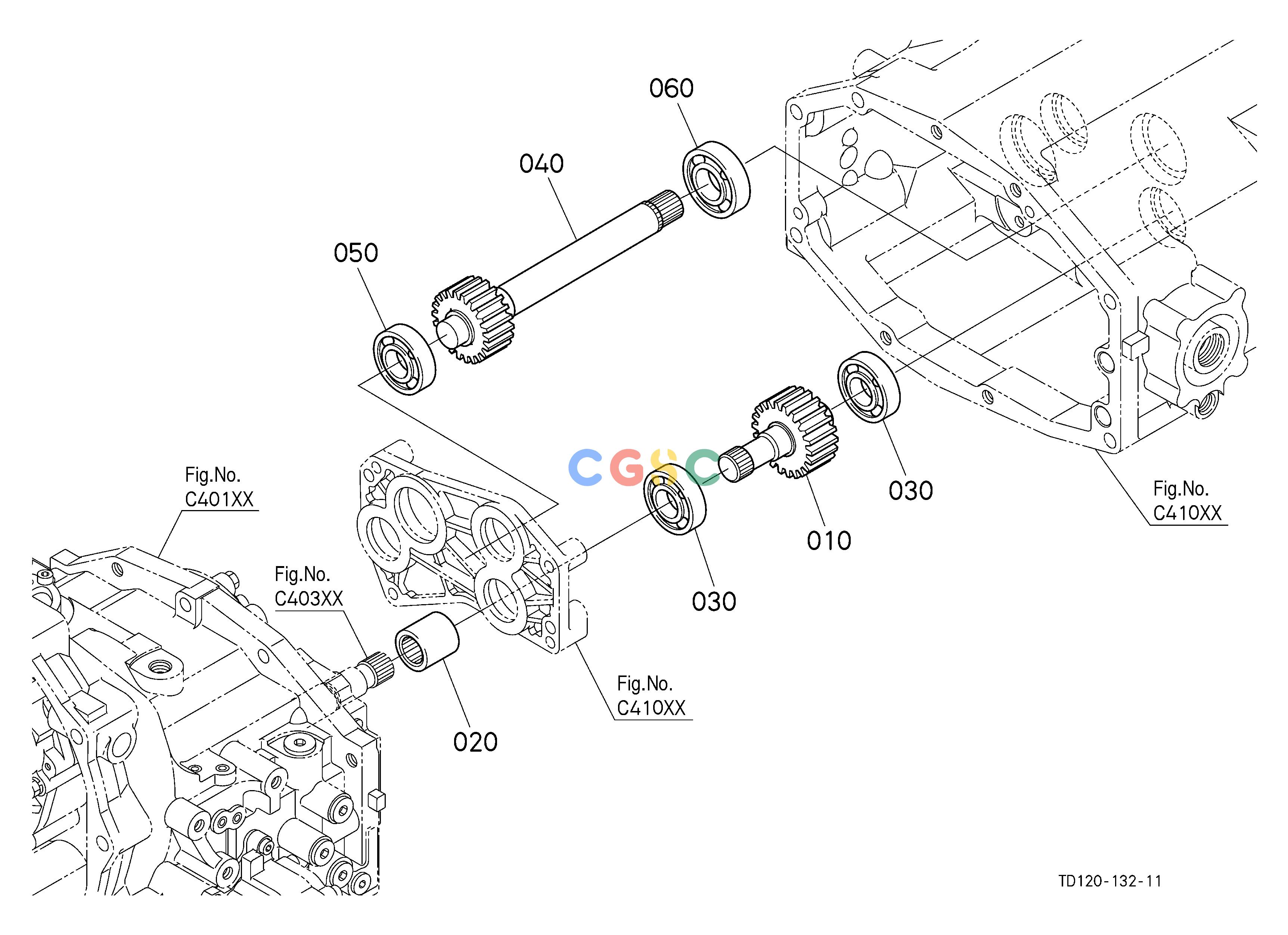 久保田零件查询D10503 COUNTERSHAFT [HST TYPE] CLUTCH/TRANSMISSIONEPC Kubota online