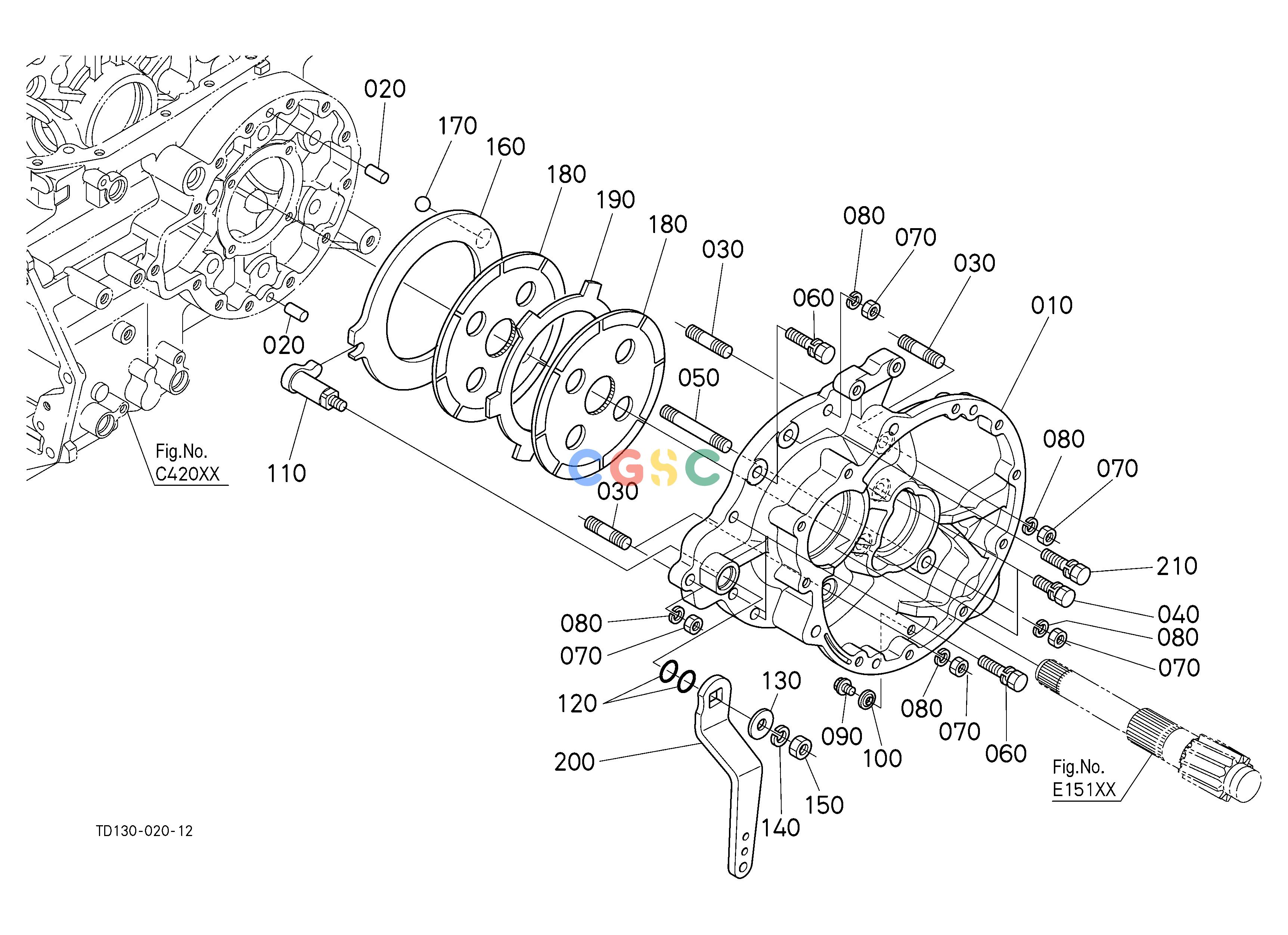 久保田零件查询E16102 BRAKE LH [GST TYPE] REAR AXLE/BRAKEEPC Kubota online