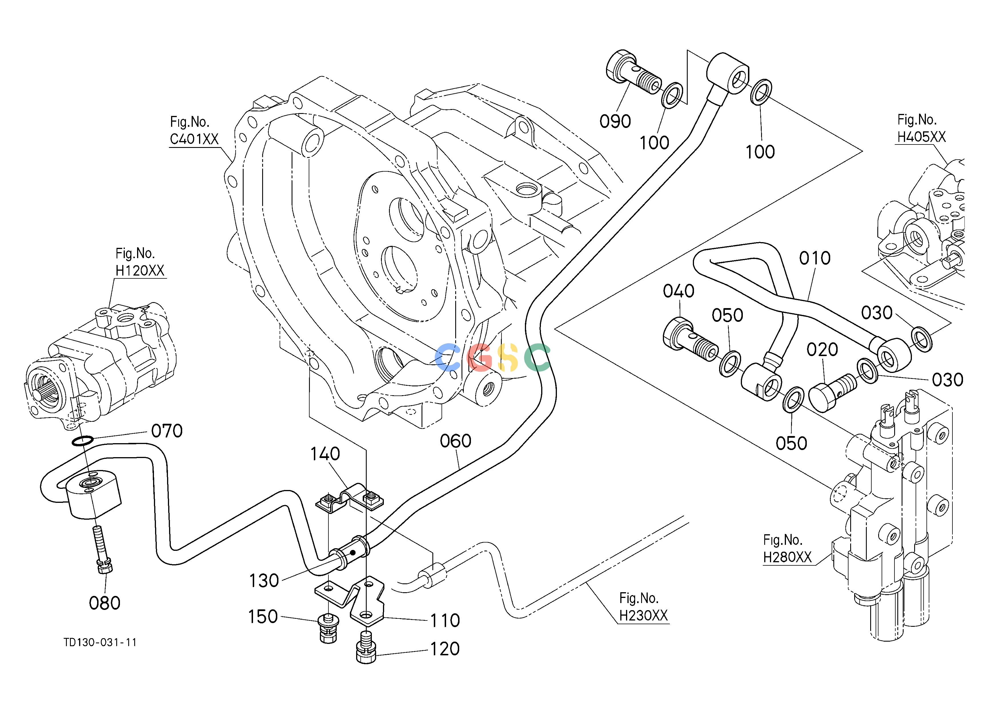 久保田零件查询H21001 HYDRAULIC OIL LINE (DELIVERY) [EXCEPT HST TYPE] HYDRAULIC SYSTEMEPC Kubota online
