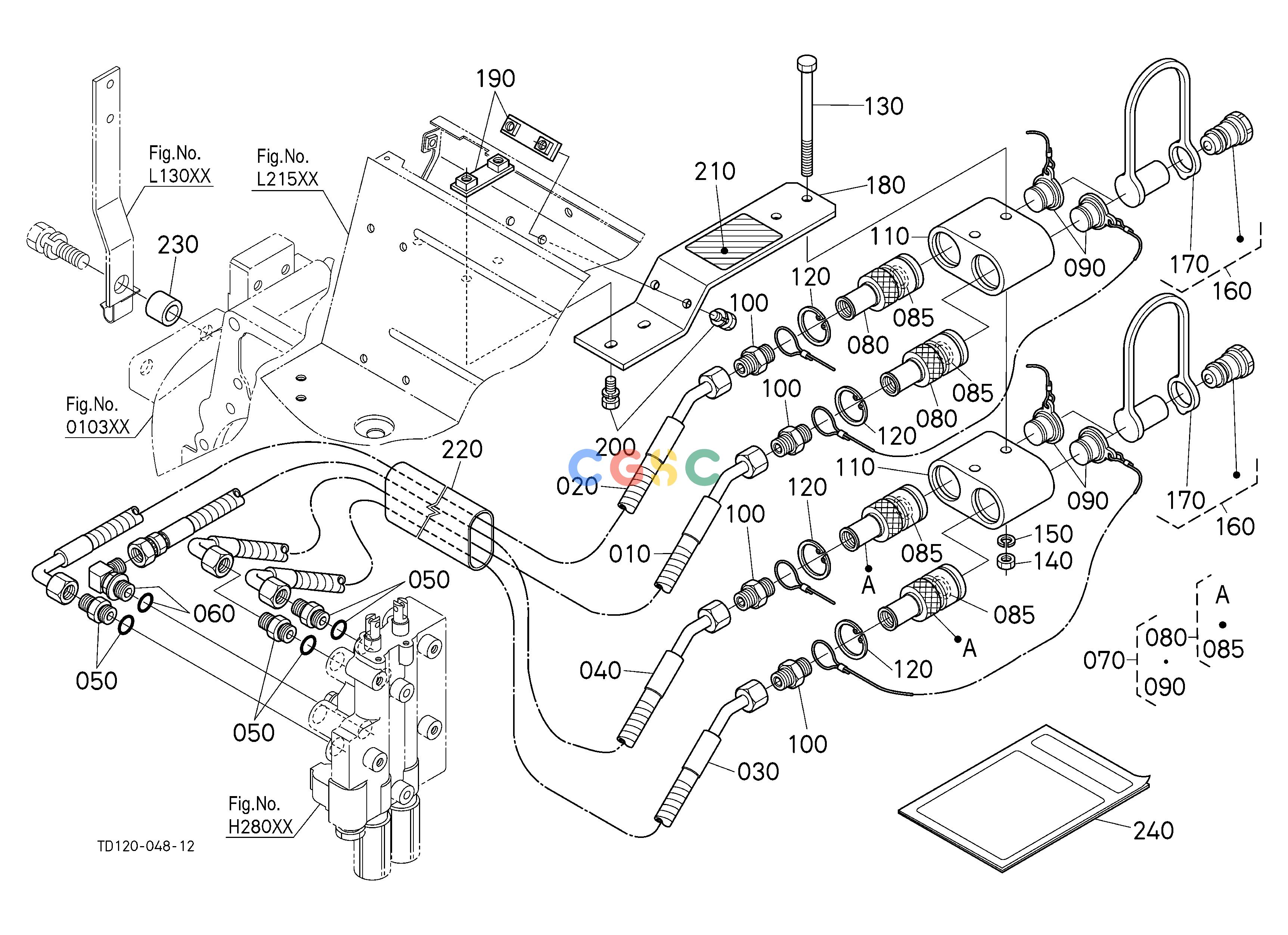 久保田零件查询T12601 HYDRAULIC PIPE KIT (W/G No.L8349) [OPTION] OPTIONEPC Kubota online