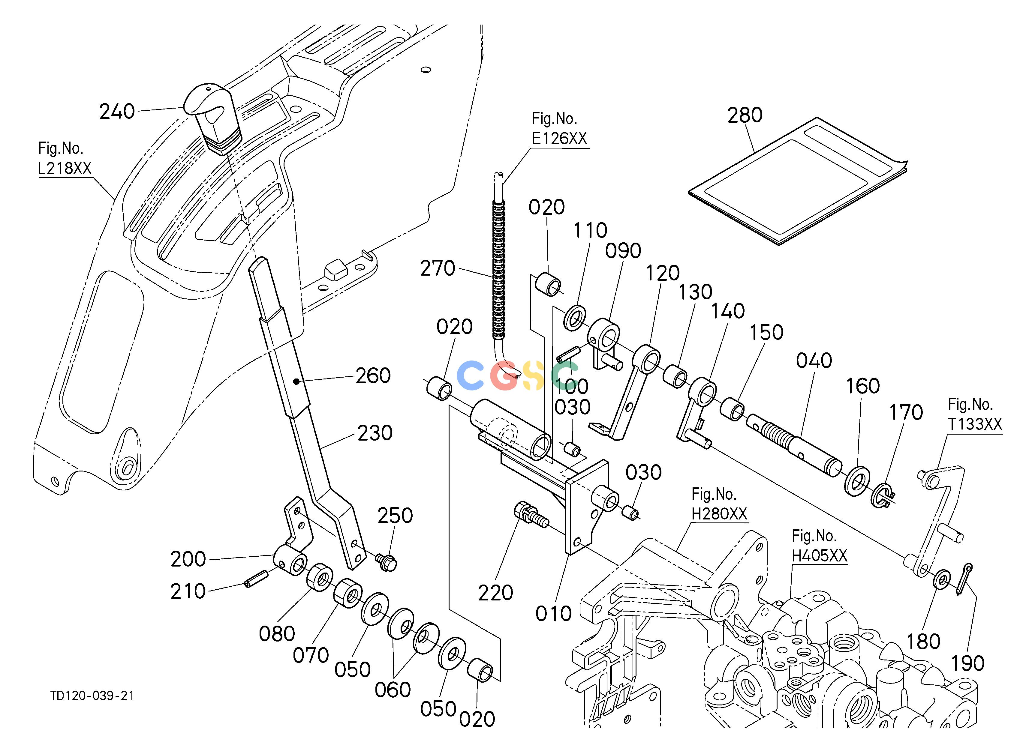 久保田零件查询T13001 POSITION CONTROL LEVER (WITH DRAFT) (W/G No.L8317) [OPTION] OPTIONEPC Kubota online