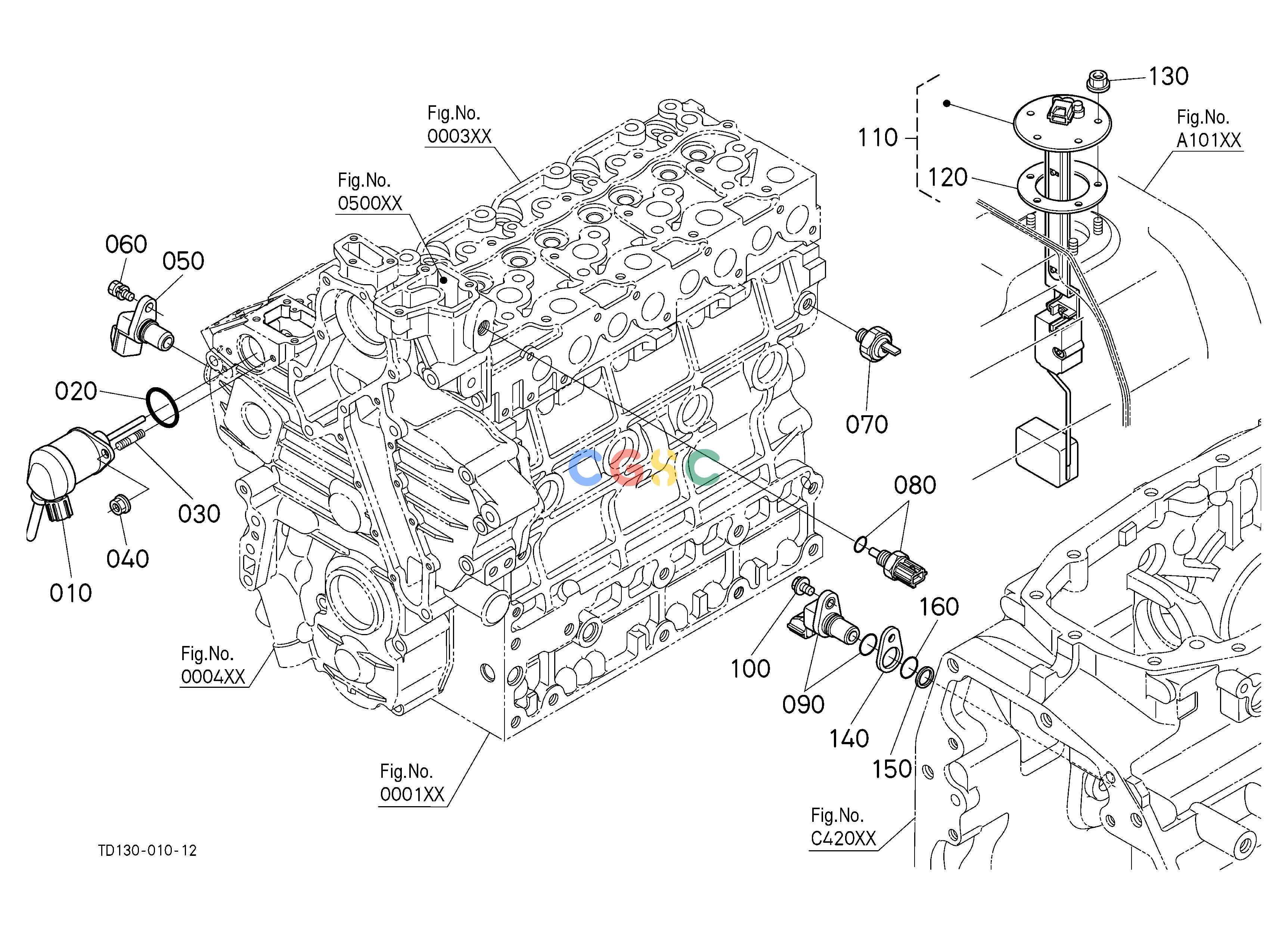 久保田零件查询B10303 SWITCH/SENSOR (ENGINE) [EXCEPT HST TYPE] ELECTRICAL SYSTEMEPC Kubota online