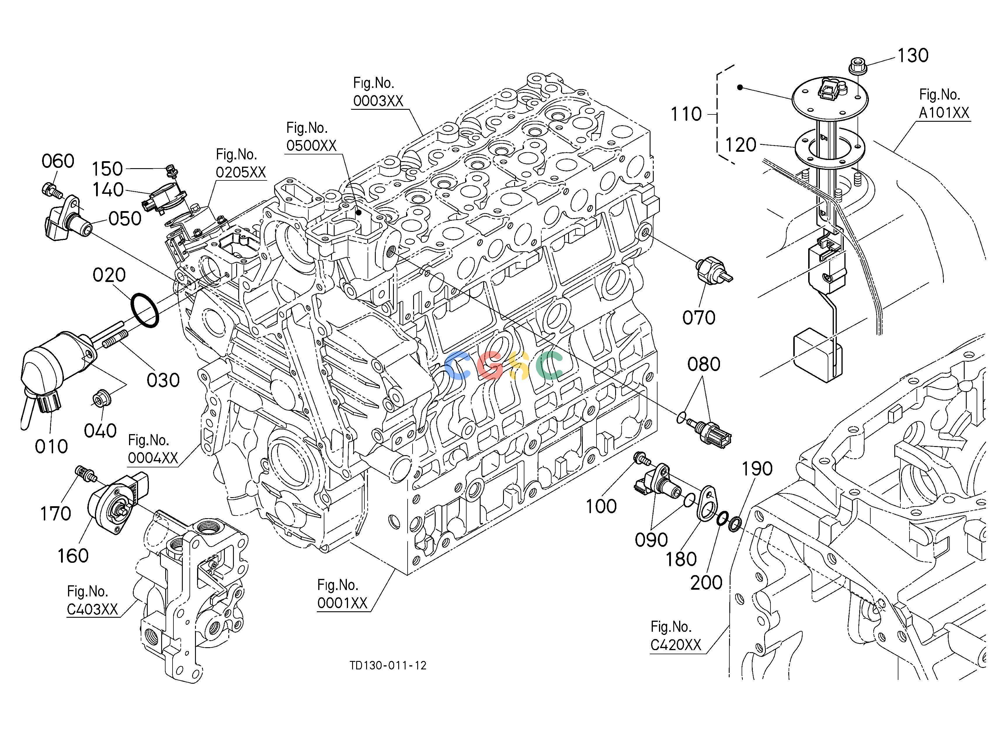 久保田零件查询B10304 SWITCH/SENSOR (ENGINE) [HST TYPE] ELECTRICAL SYSTEMEPC Kubota online