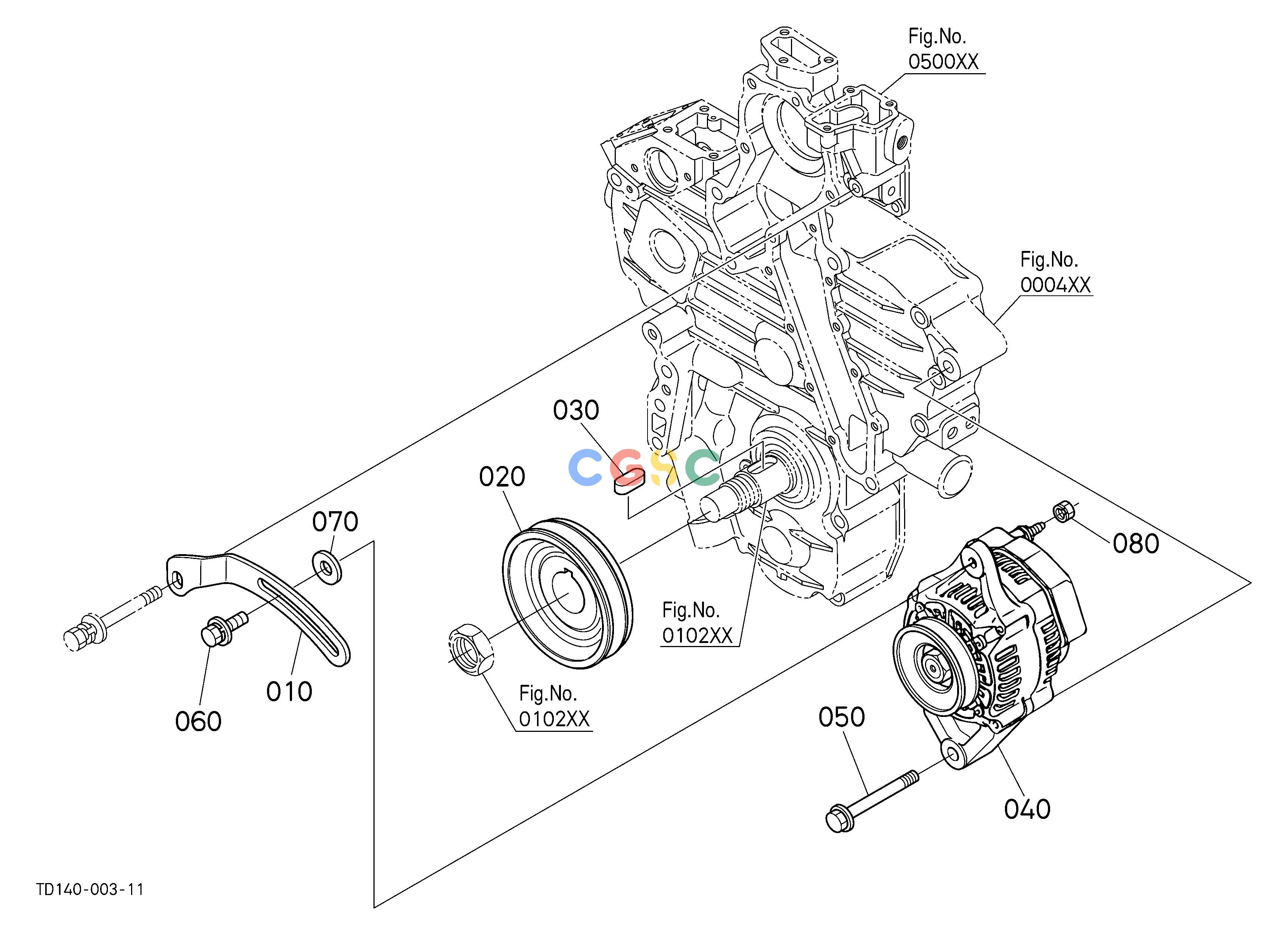 久保田零件查询A51503 ALTERNATOR [GST TYPE] ELECTRICAL SYSTEMEPC Kubota online
