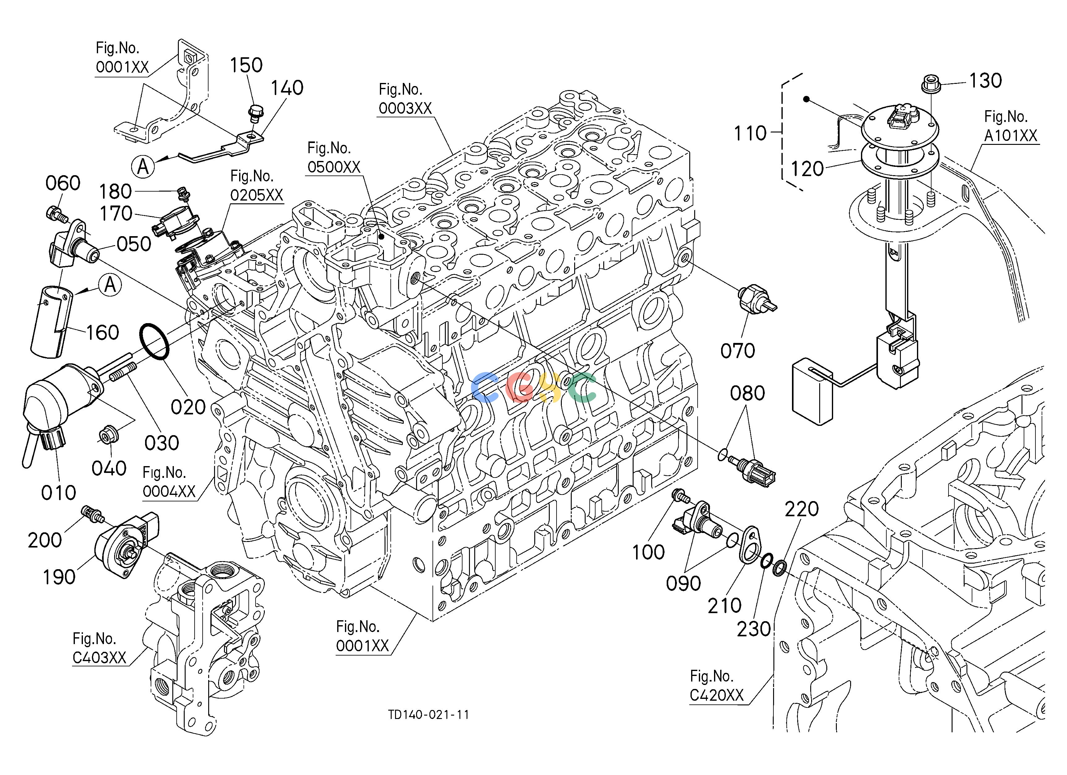 久保田零件查询B10306 SWITCH/SENSOR (ENGINE) [HST TYPE] ELECTRICAL SYSTEMEPC Kubota online