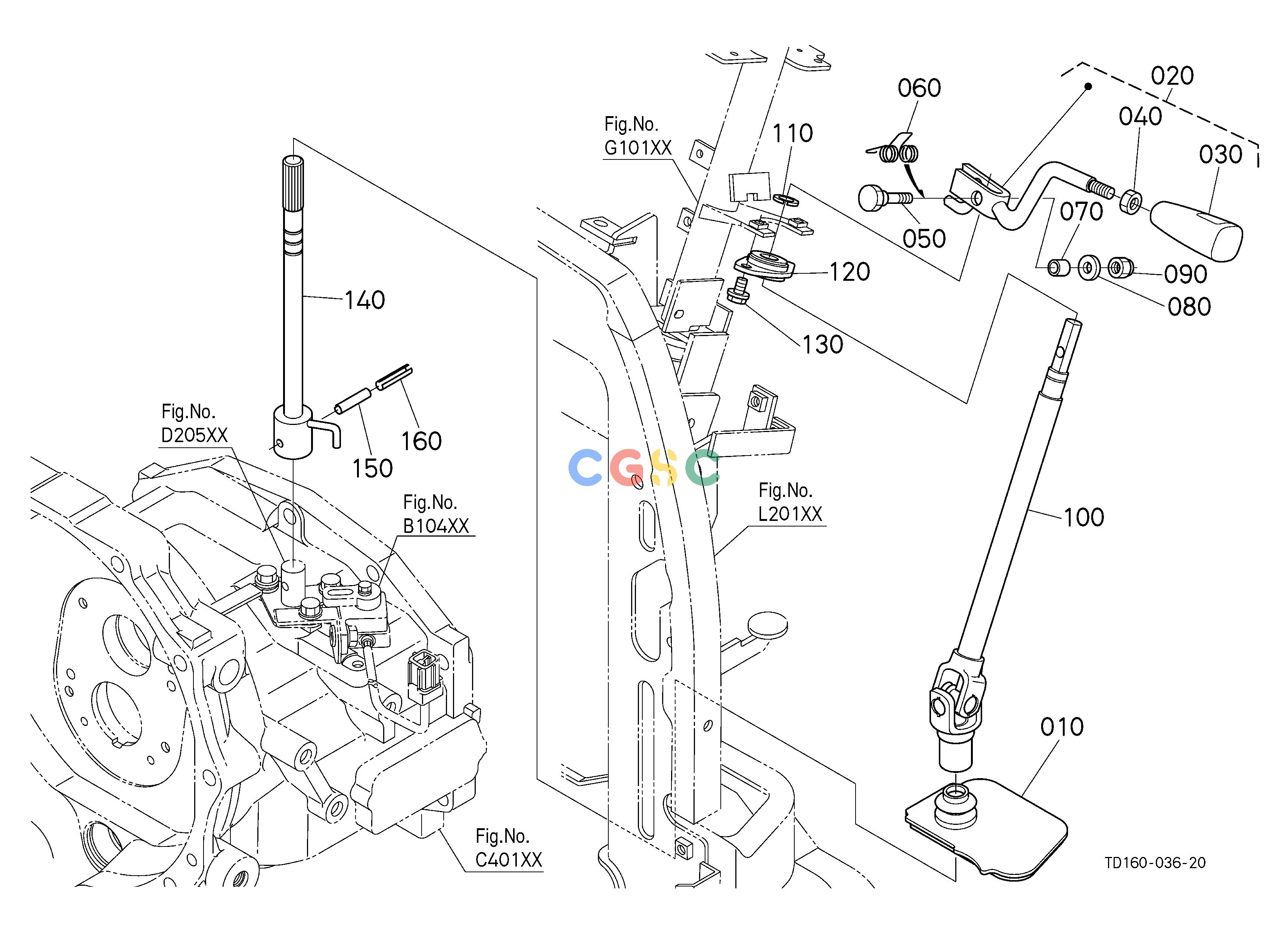 久保田零件查询E10502 SHUTTLE SHIFT LEVER [EXCEPT HST TYPE] SPEED CHANGE SHIFT FORK /SHIFT LEVEREPC Kubota online