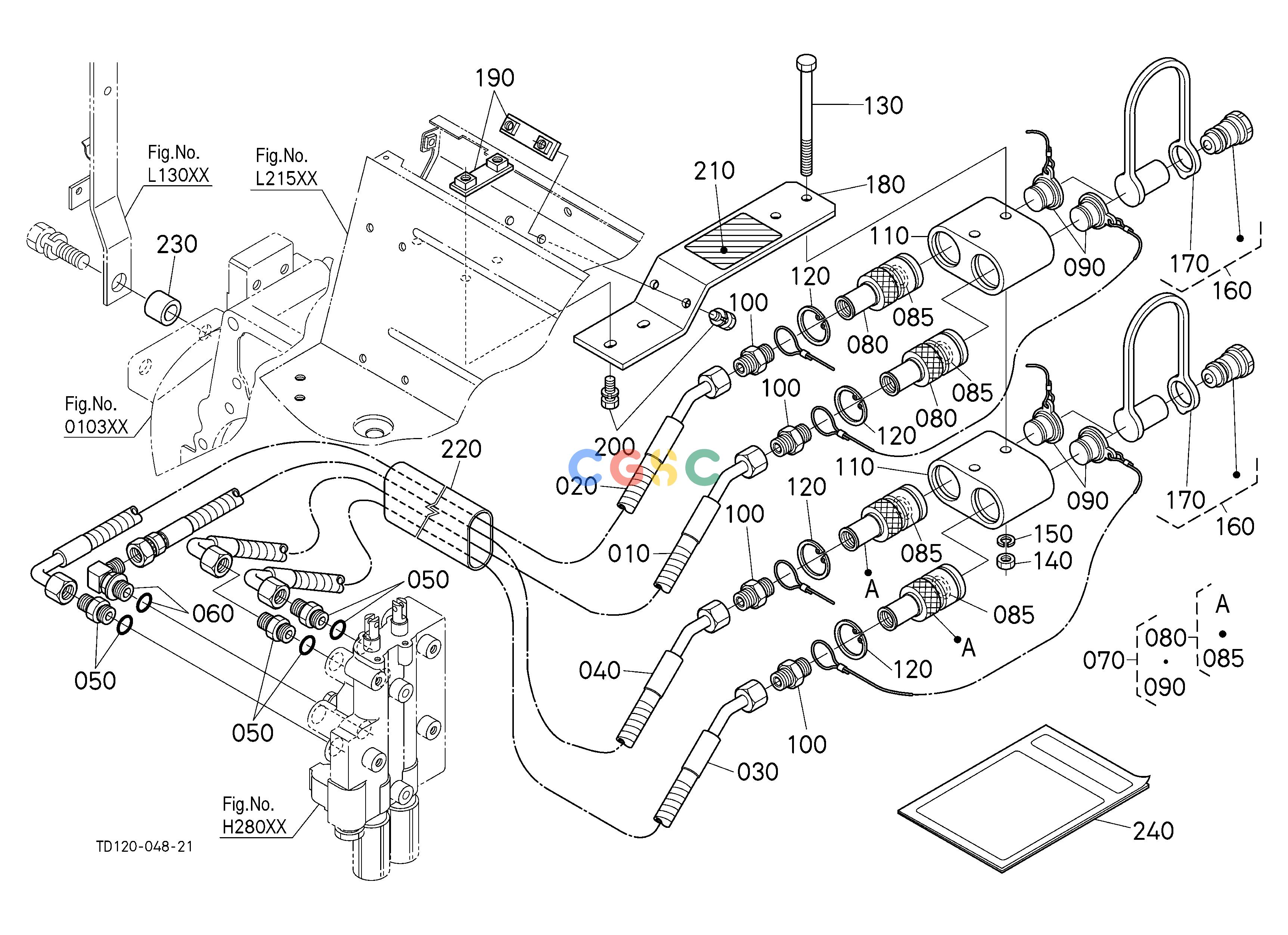 久保田零件查询T12602 HYDRAULIC PIPE KIT (W/G No.L8349) [OPTION] OPTIONEPC Kubota online