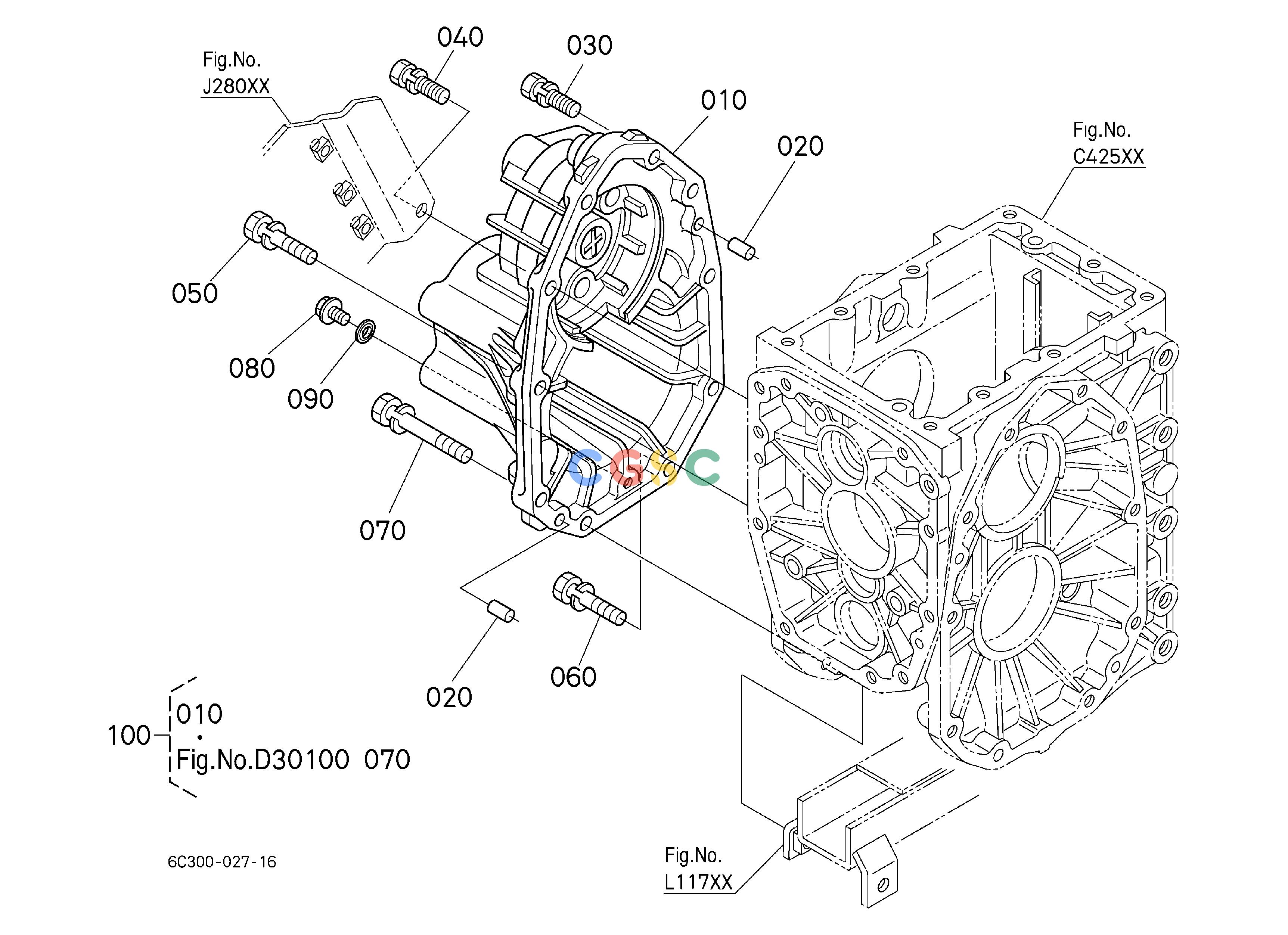 久保田零件查询C42901 REAR AXLE CASE RH ## NOTE:ORDER BY REF.No.010,080,090 NEW PARTS. TRANSMISSIONEPC Kubota online