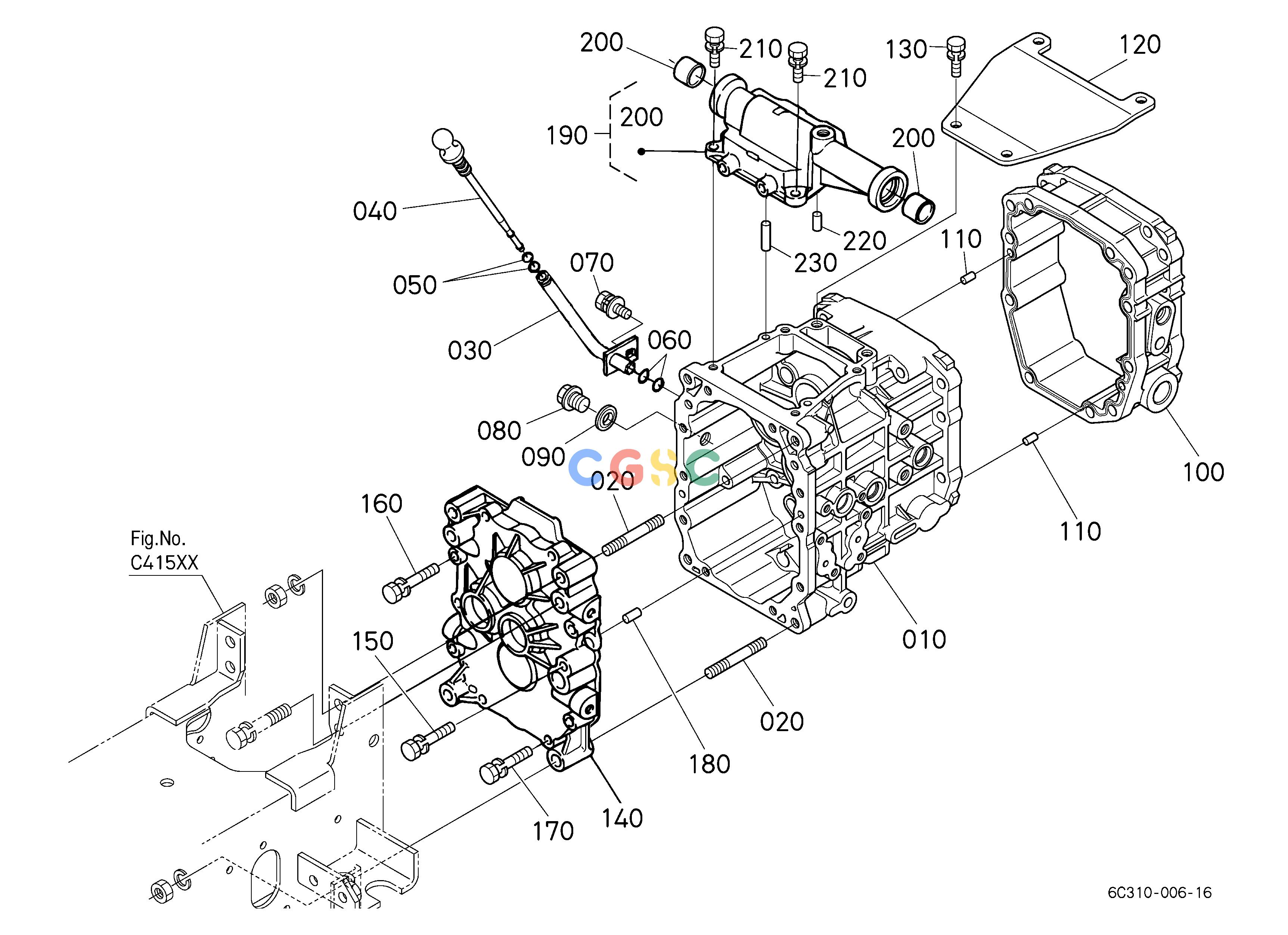 久保田零件查询C42002 TRANSMISSION CASE TRANSMISSIONEPC Kubota online