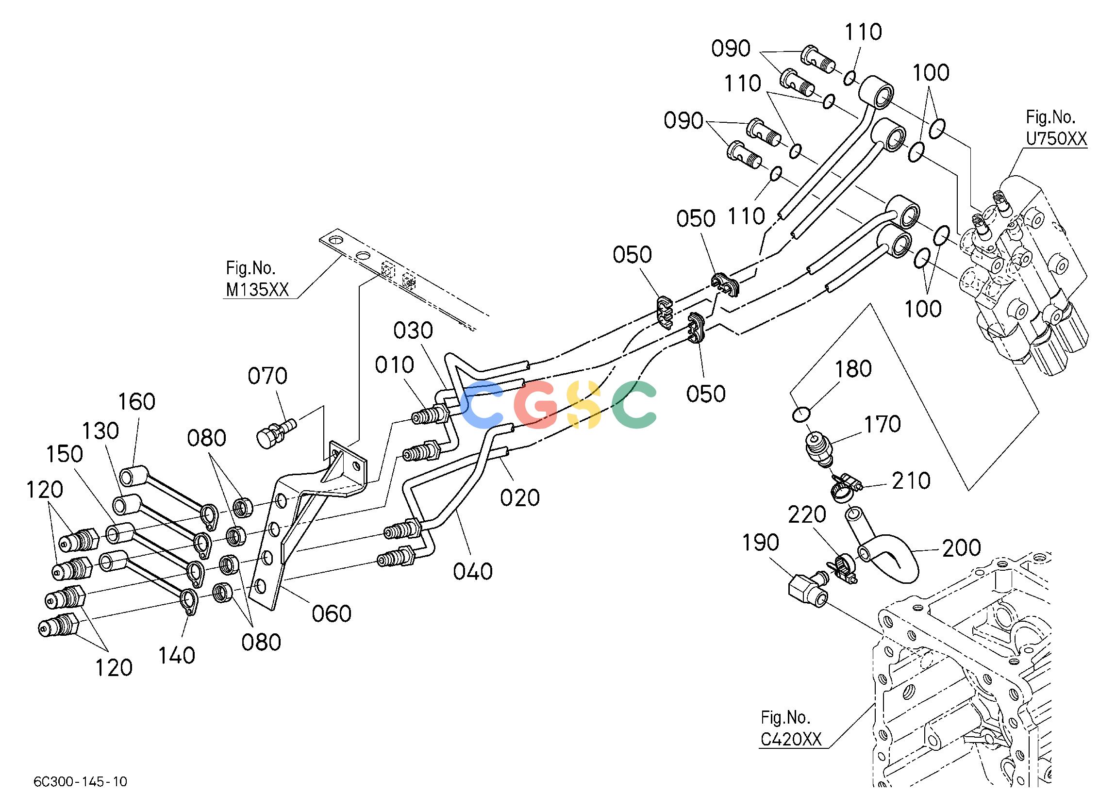 久保田零件查询U75601 LOADER VALVE KIT 5 (HYDRAULIC OIL LINE) (W/G No.B1980) [OPTION] ## S.No.<=31376 NOTE:ORDER BY Fig.No.U75602 REF.No.120 NEW PART. OPTIONEPC Kubota online