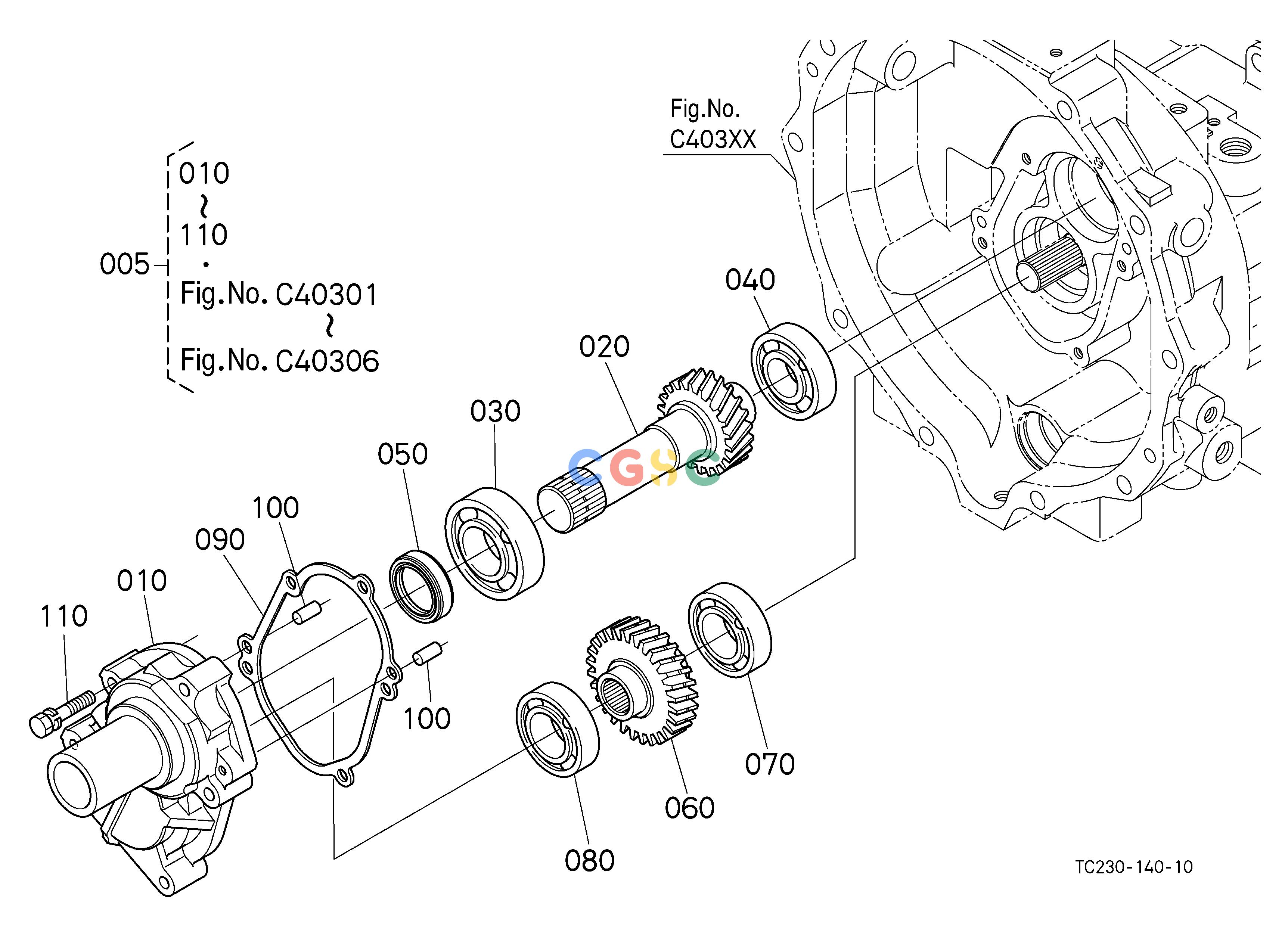 久保田零件查询C40307 HST (INPUT SHAFT) [COMPONENT PARTS] CLUTCH/TRANSMISSIONEPC Kubota online