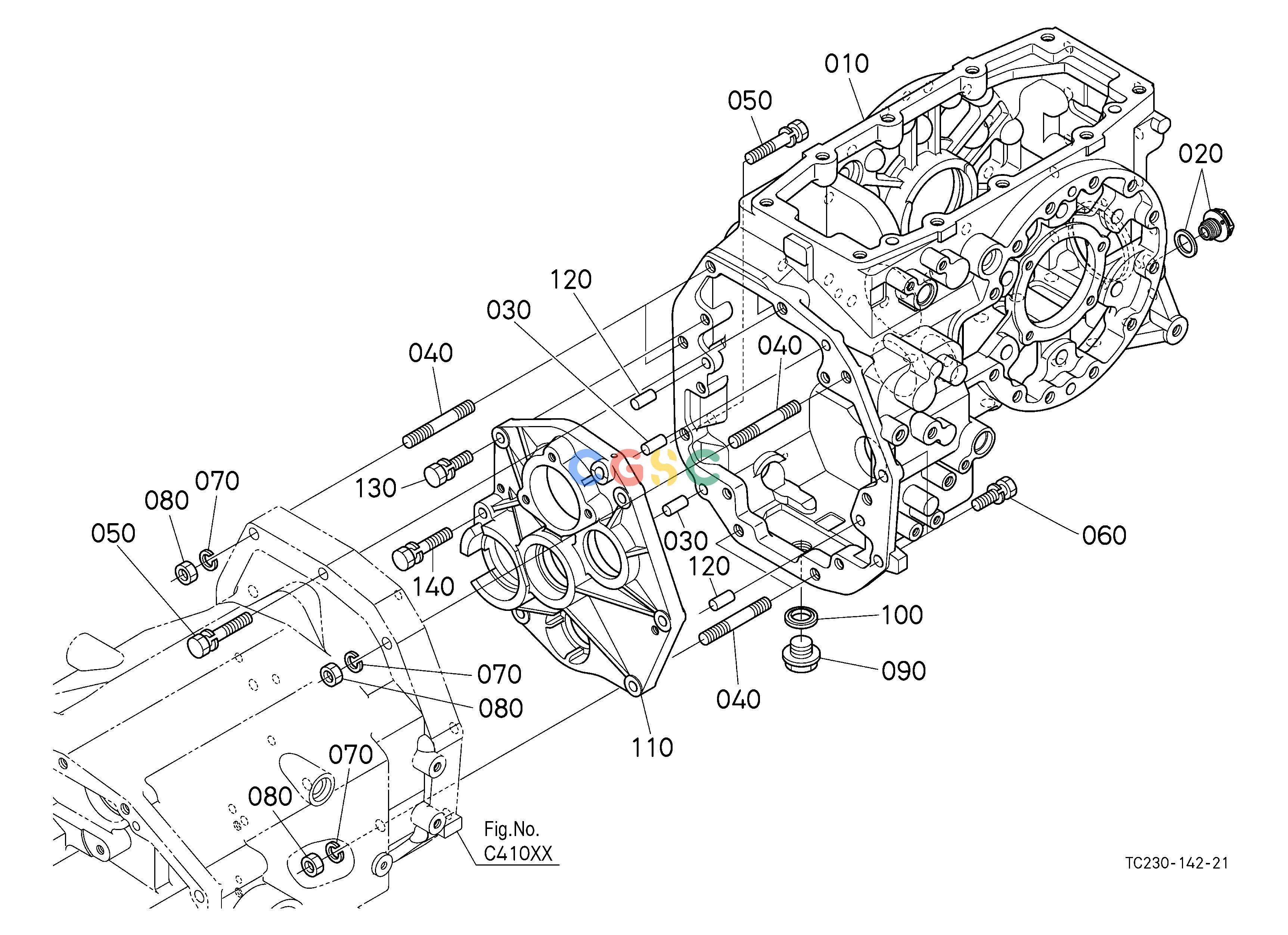 久保田零件查询C42000 TRANSMISSION CASE ## NOTE:ORDER BY REF.No.010 and Fig.No.D21700-060,090,E11000-090 NEW PARTS. CLUTCH/TRANSMISSIONEPC Kubota online