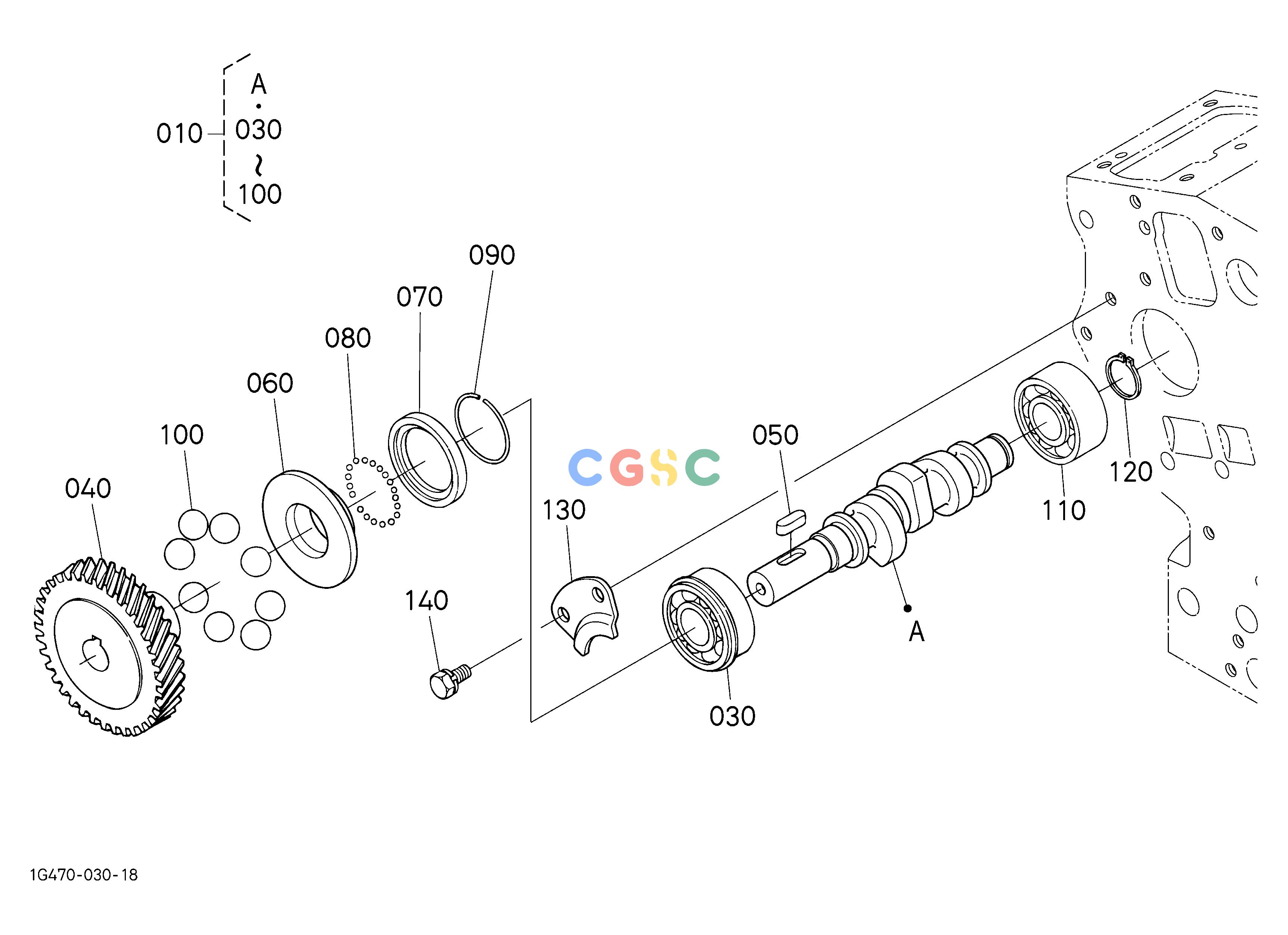 久保田零件查询110500 FUEL CAMSHAFT ENGINEEPC Kubota online