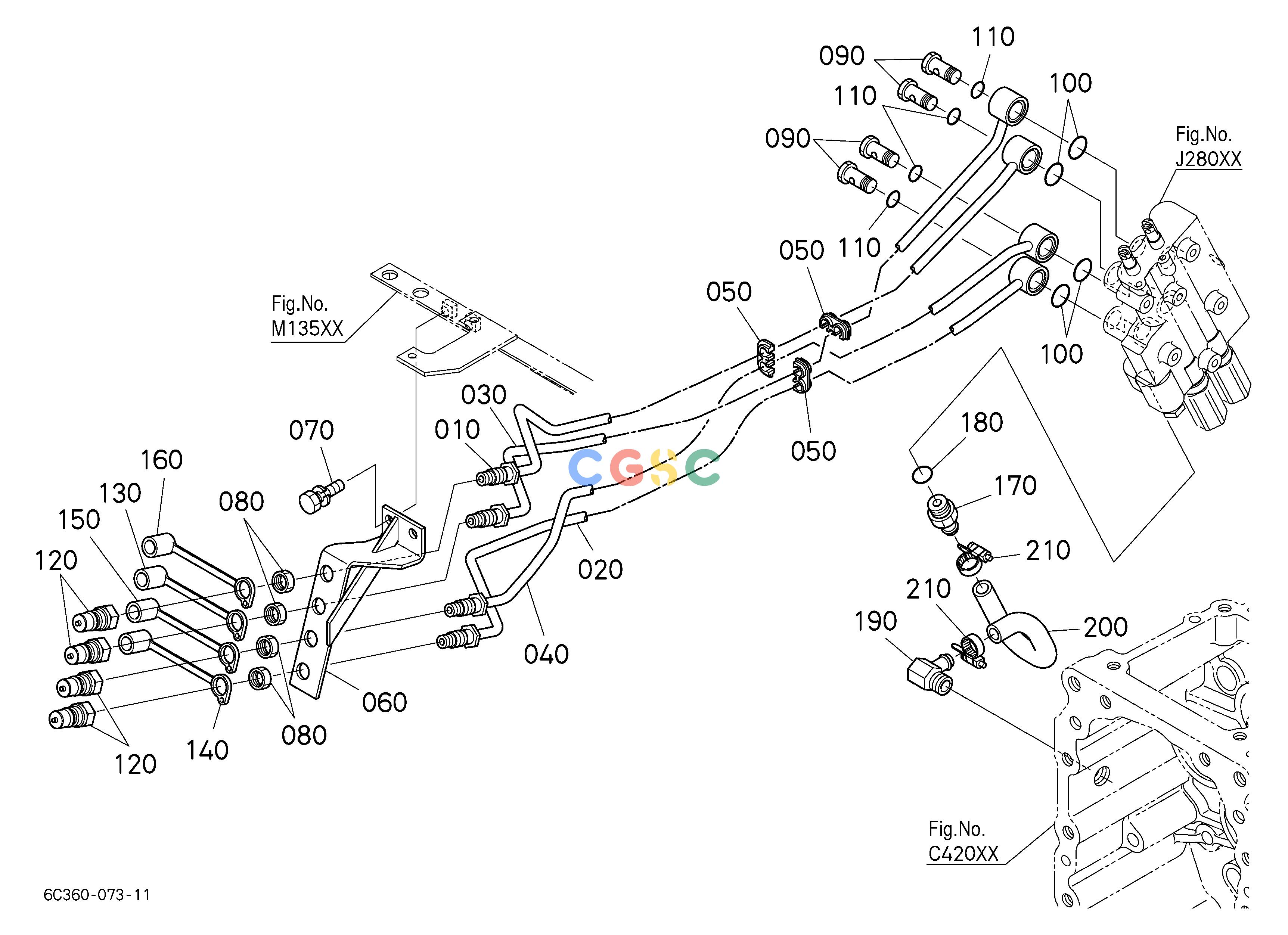 久保田零件查询J28501 HYDRAULIC LOADER PIPE ## S.No.<=53672 [NOTE:ORDER BY Fig.No.J28502 REF.No.120 NEW PART.] HYDRAULIC SYSTEMEPC Kubota online
