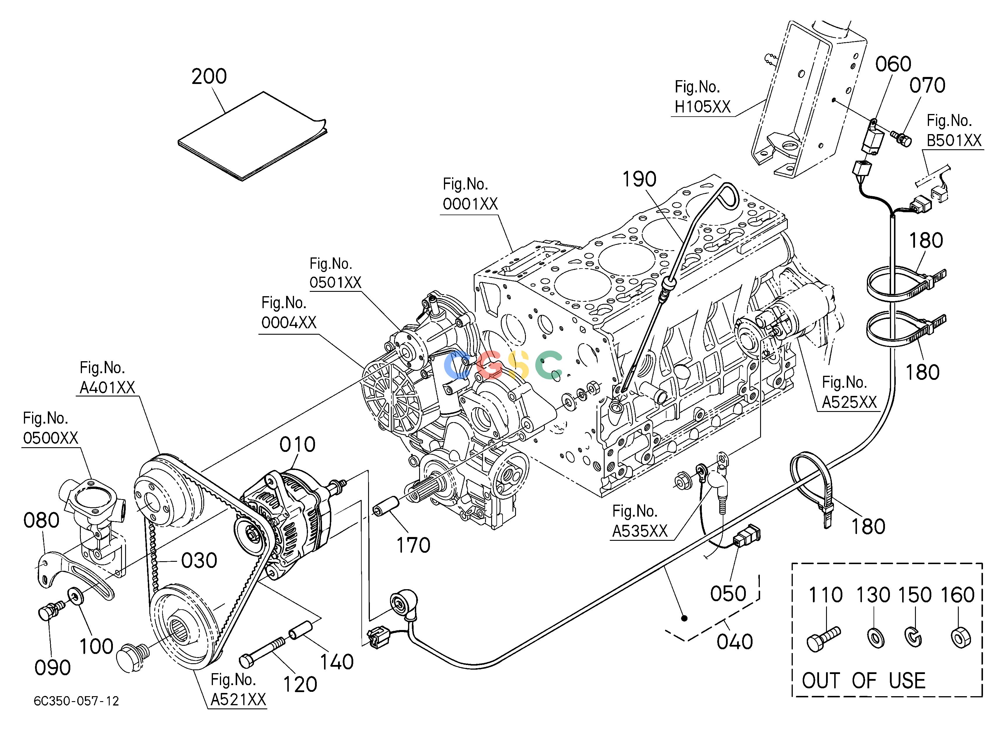 久保田零件查询U80000 ALTERNATOR KIT (W/G No.B7324) [OPTION] OPTIONEPC Kubota online