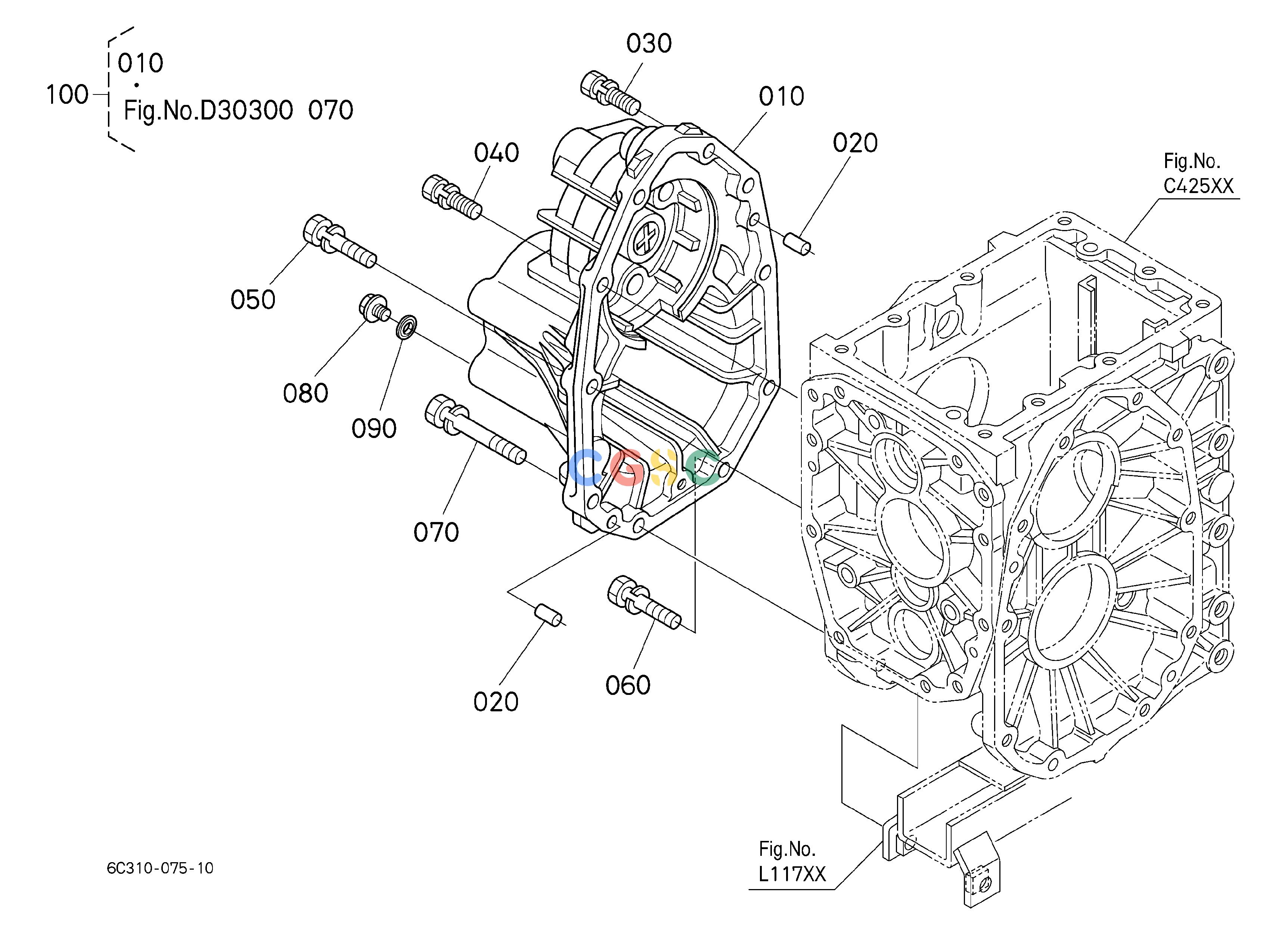 久保田零件查询C42900 REAR AXLE CASE RH ## NOTE:ORDER BY REF.No.010,080,090 NEW PARTS. TRANSMISSIONEPC Kubota online