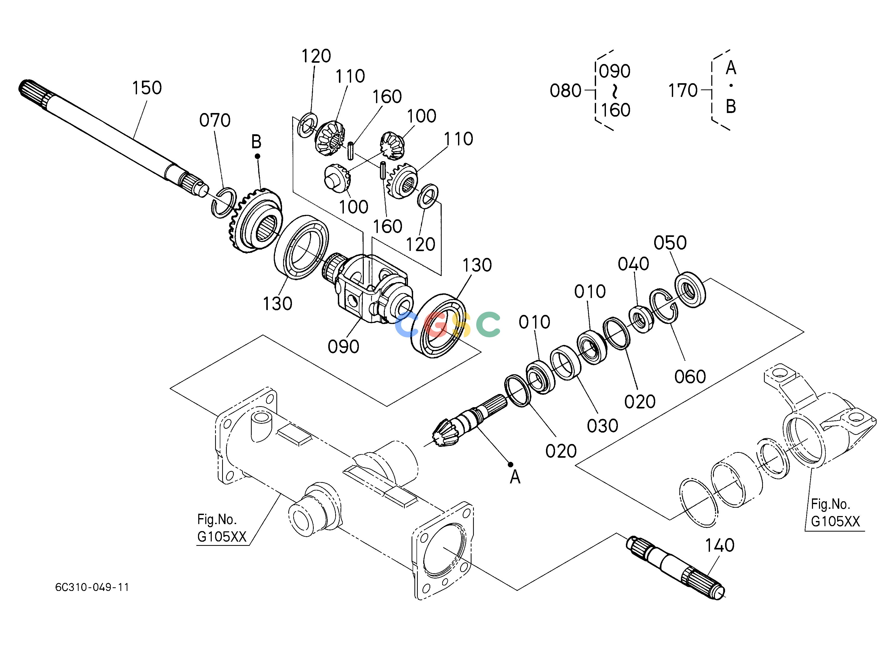 久保田零件查询G11502 FRONT DIFFERENTIAL ## S.No.>=30872 S.No.;>=30872 FRONT AXLEEPC Kubota online