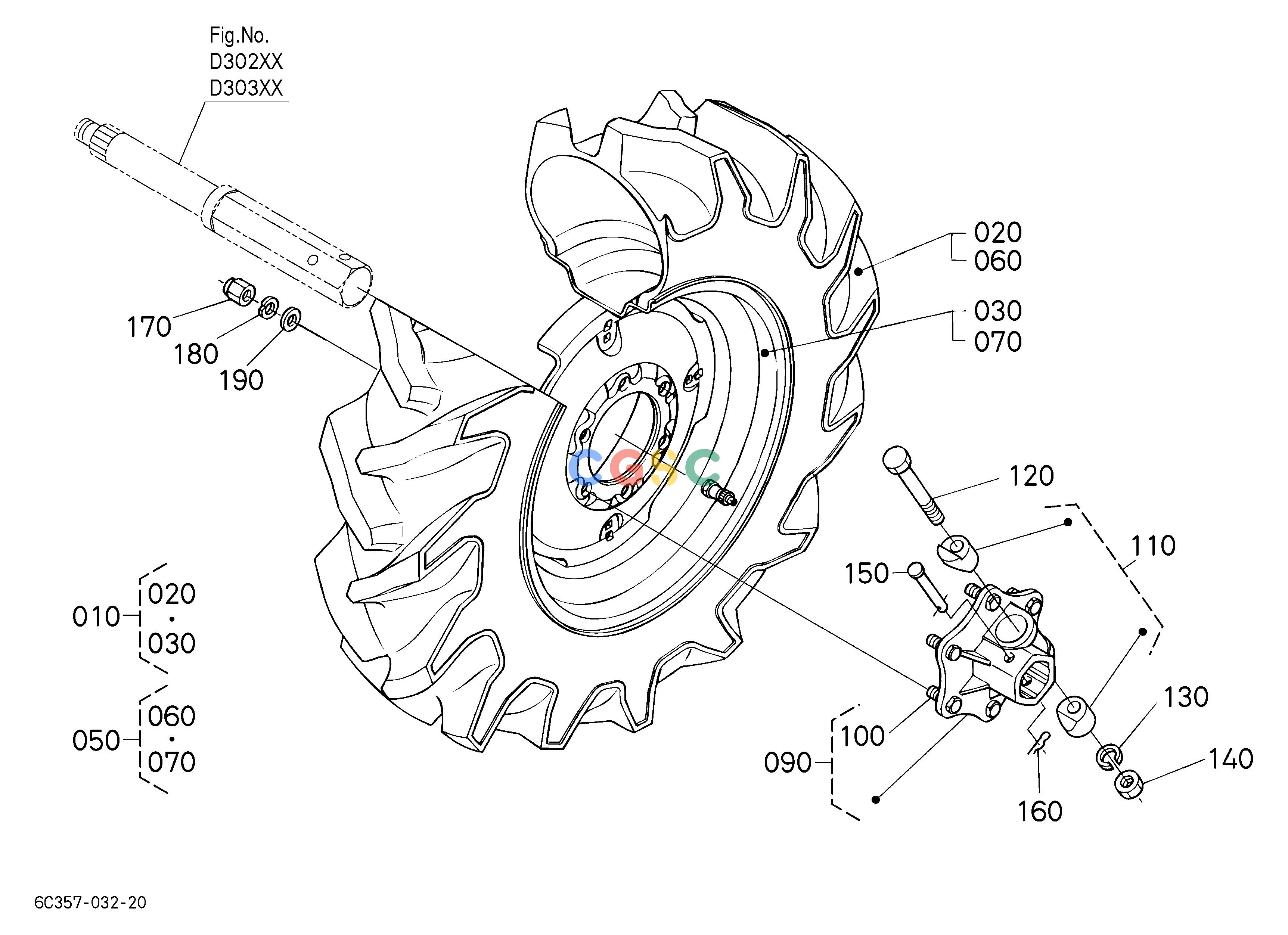 久保田零件查询R11003 REAR WHEEL (8.3-16) [OPTION] REAR TIREEPC Kubota online