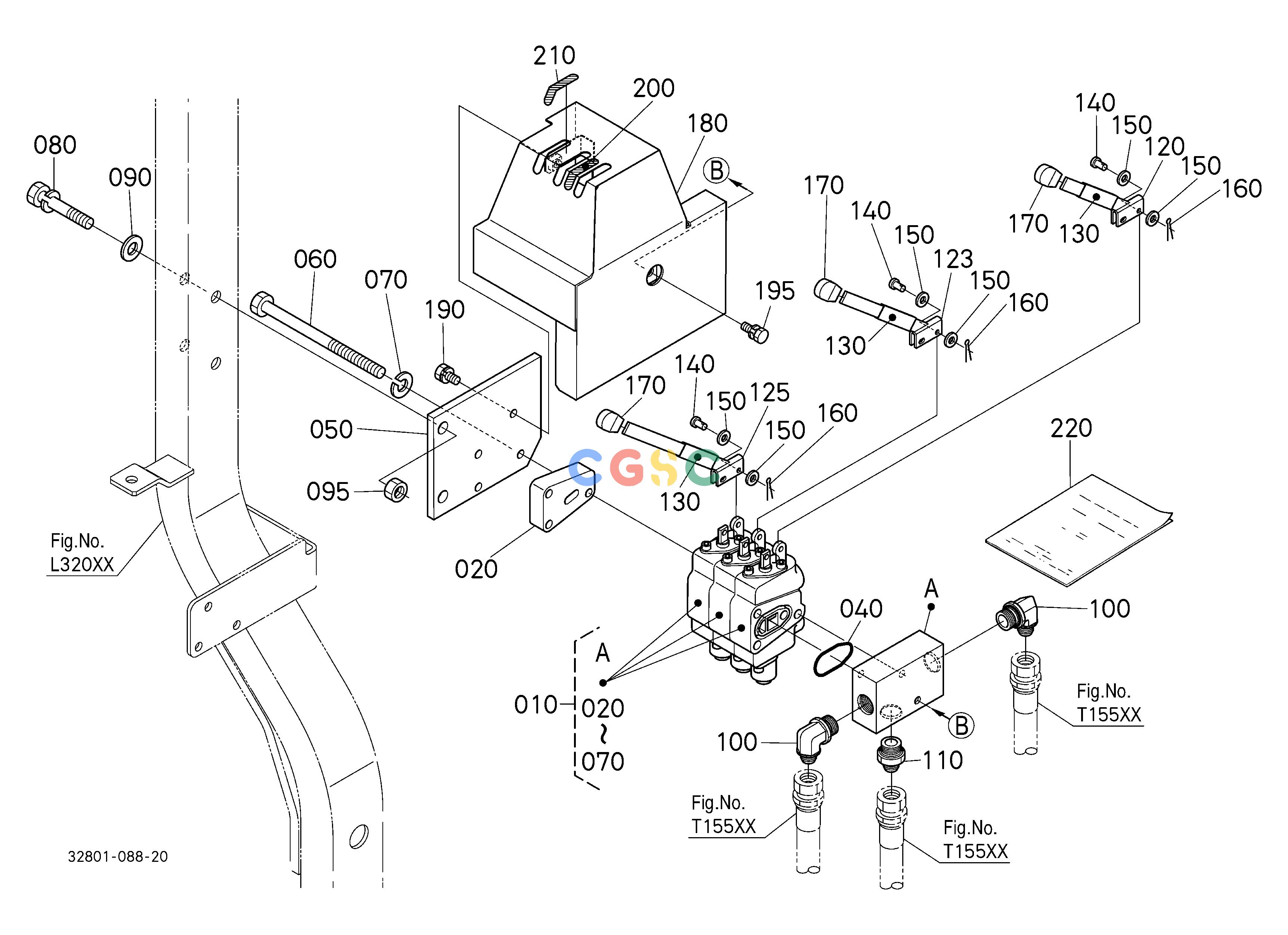 久保田零件查询T15000 AUXILIARY CONTROL VALVE LEVER (3RD) (W/G No.L9553) [OPTION] OPTIONEPC Kubota online