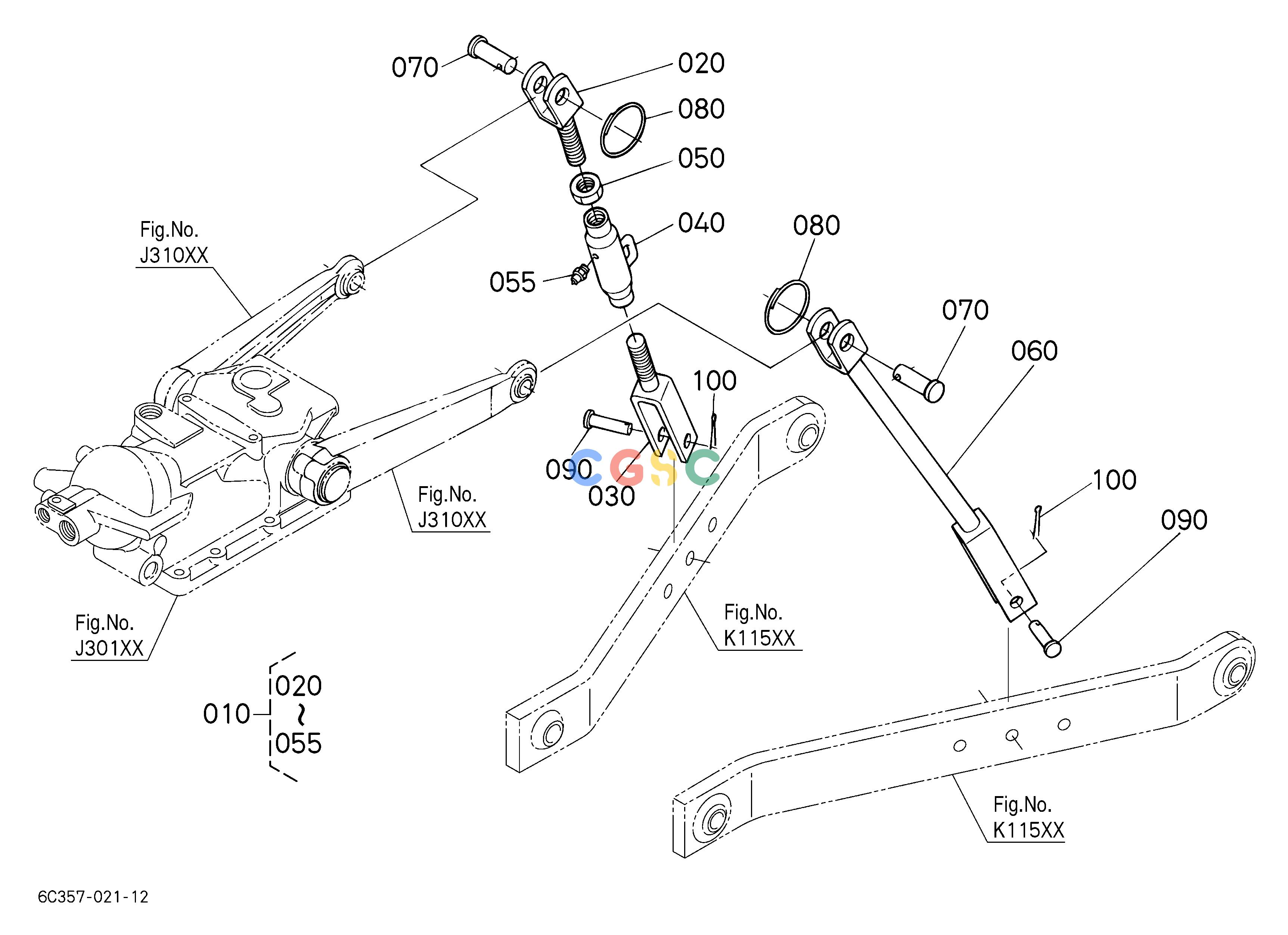 久保田零件查询K10100 3-POINT LINKAGE 2 (LIFT ROD) HYDRAULIC SYSTEMEPC Kubota online