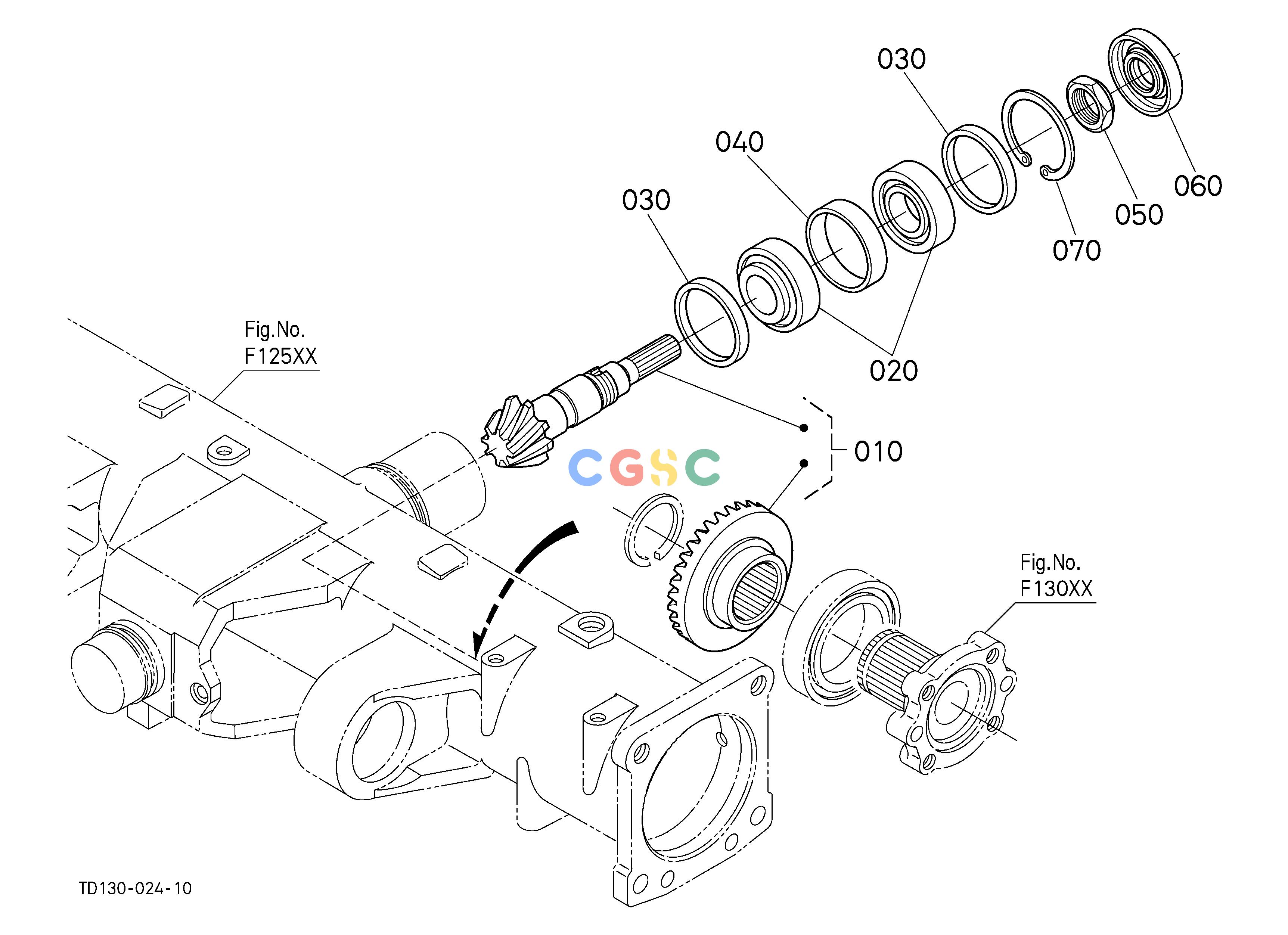 久保田零件查询F12701 BEVEL GEAR (FRONT) FRONT AXLE/CHASSISEPC Kubota online