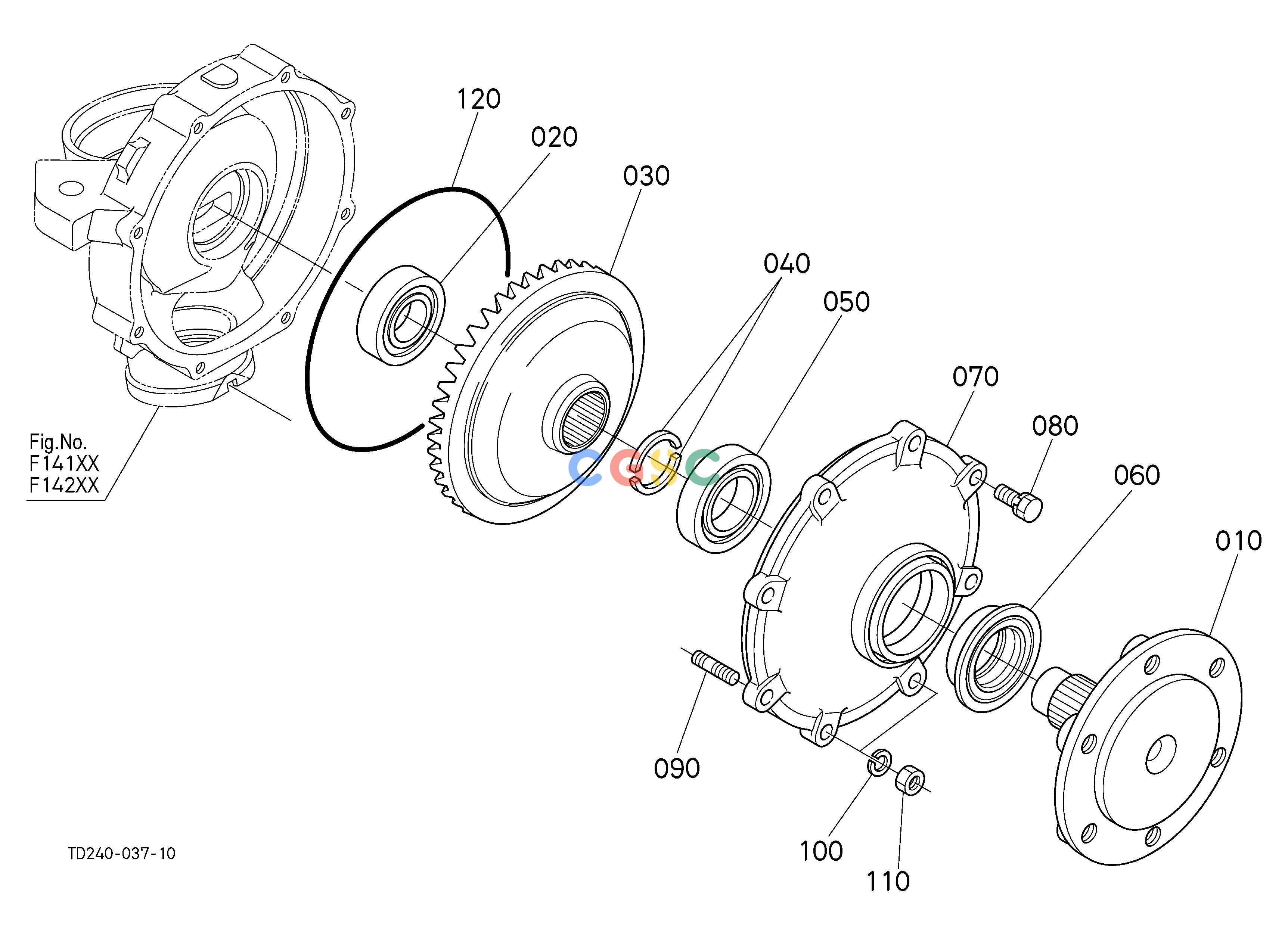 久保田零件查询F15001 FRONT AXLE FRONT AXLE/CHASSISEPC Kubota online