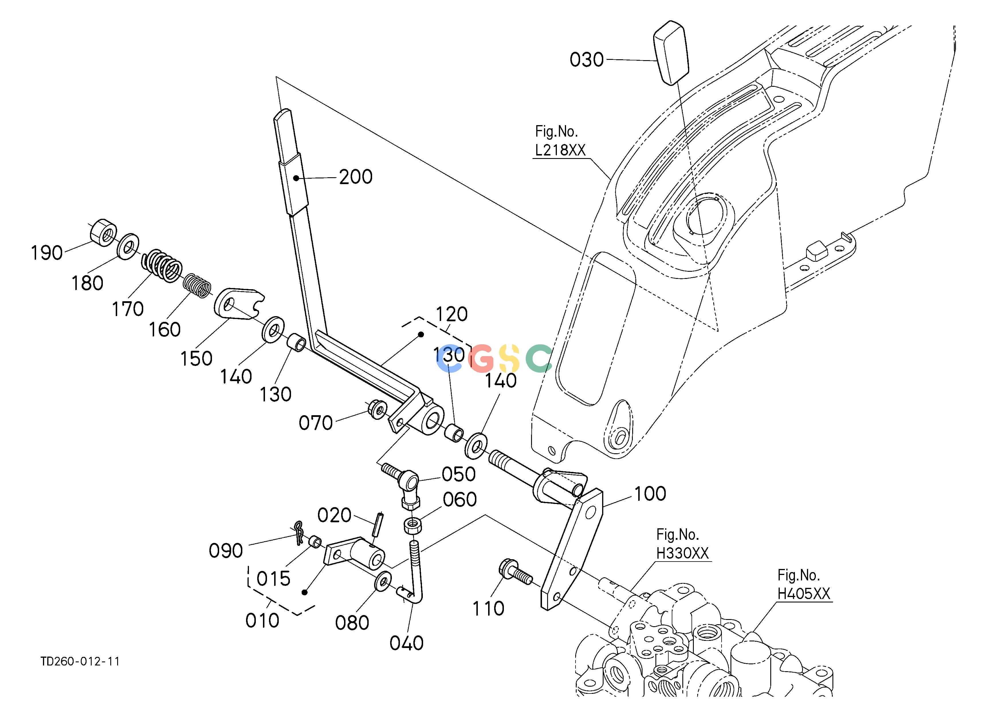 久保田零件查询H44001 POSITION CONTROL LEVER HYDRAULIC SYSTEMEPC Kubota online