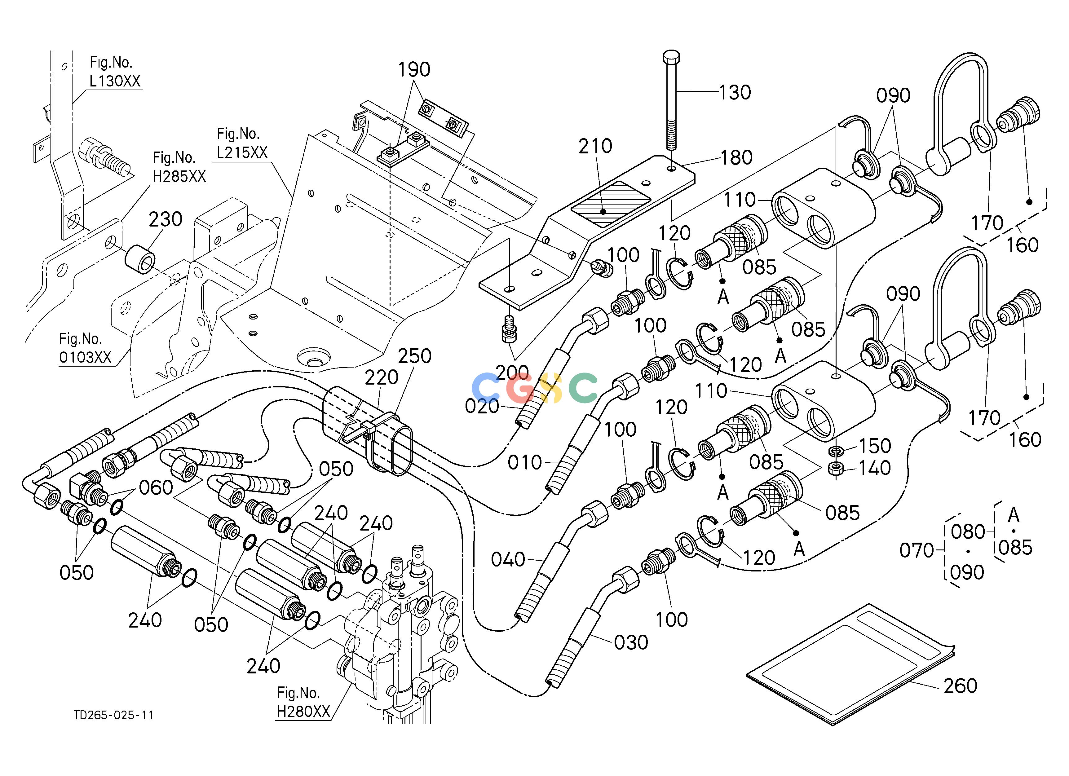 久保田零件查询T12600 HYDRAULIC PIPE KIT (W/G No.L8349) [OPTION] OPTIONEPC Kubota online