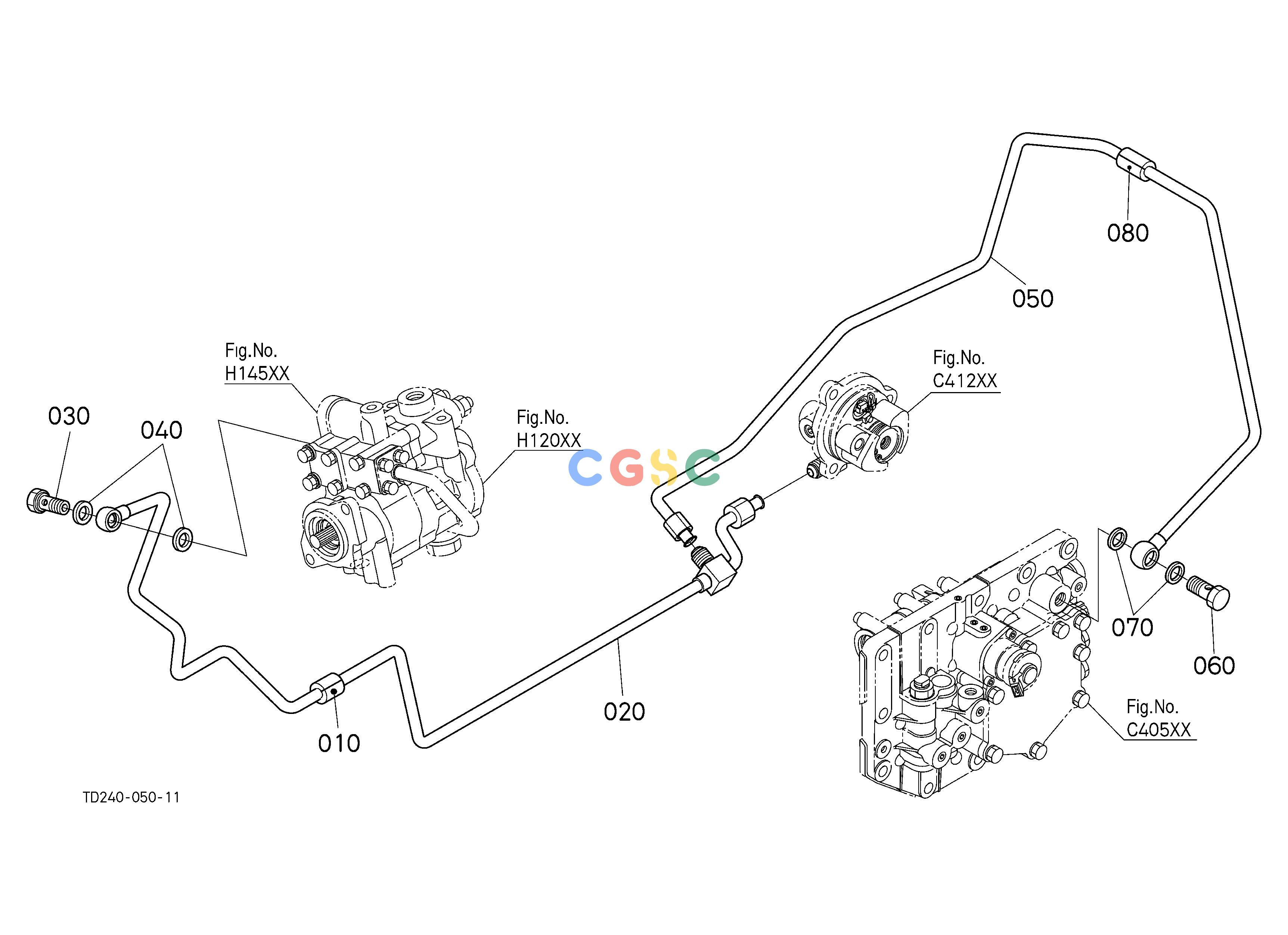 久保田零件查询H23002 PTO HYDRAULIC OIL LINE HYDRAULIC SYSTEMEPC Kubota online