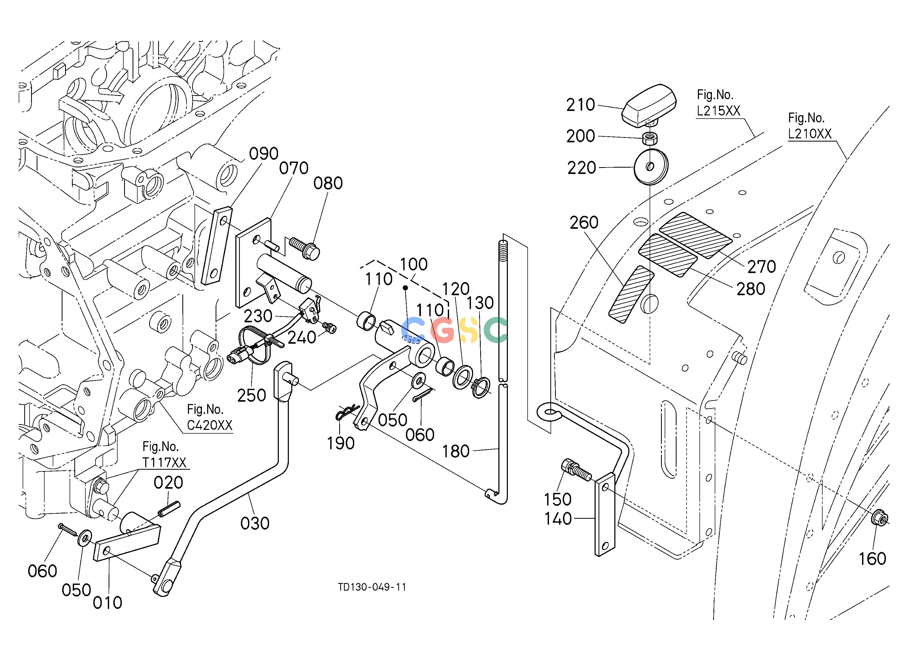 久保田零件查询T11704 MID PTO (LEVER) (W/G No.L8338) [OPTION] OPTIONEPC Kubota online