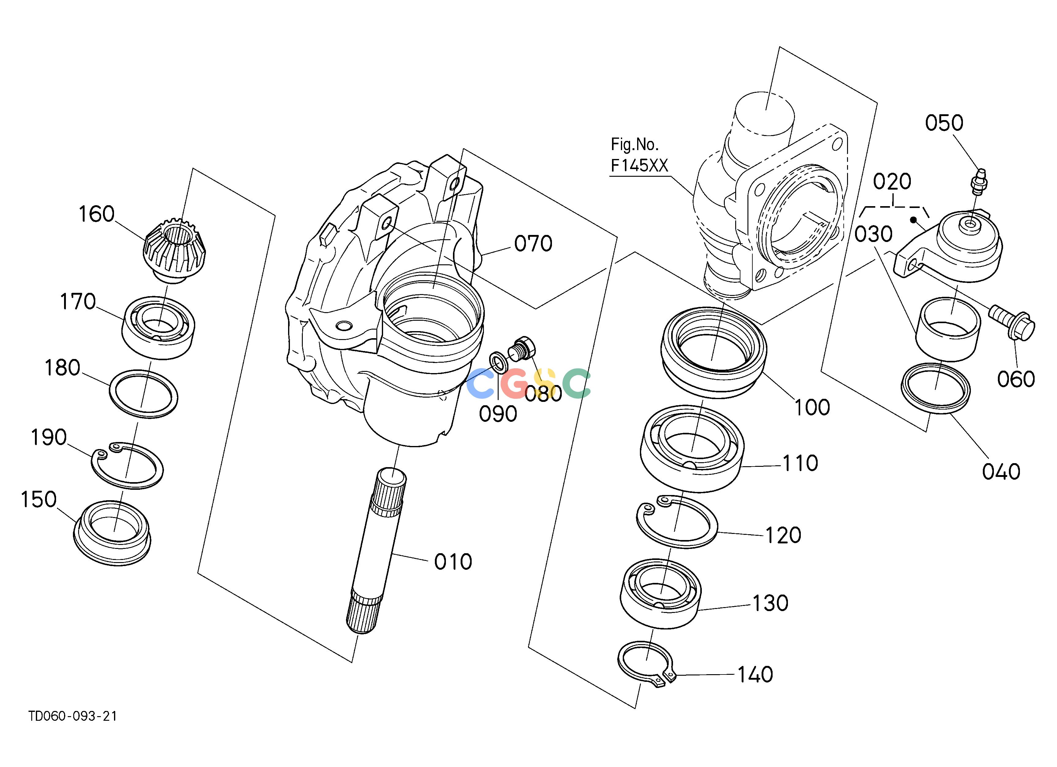 久保田零件查询F14202 FRONT AXLE CASE RH FRONT AXLE/CHASSISEPC Kubota online