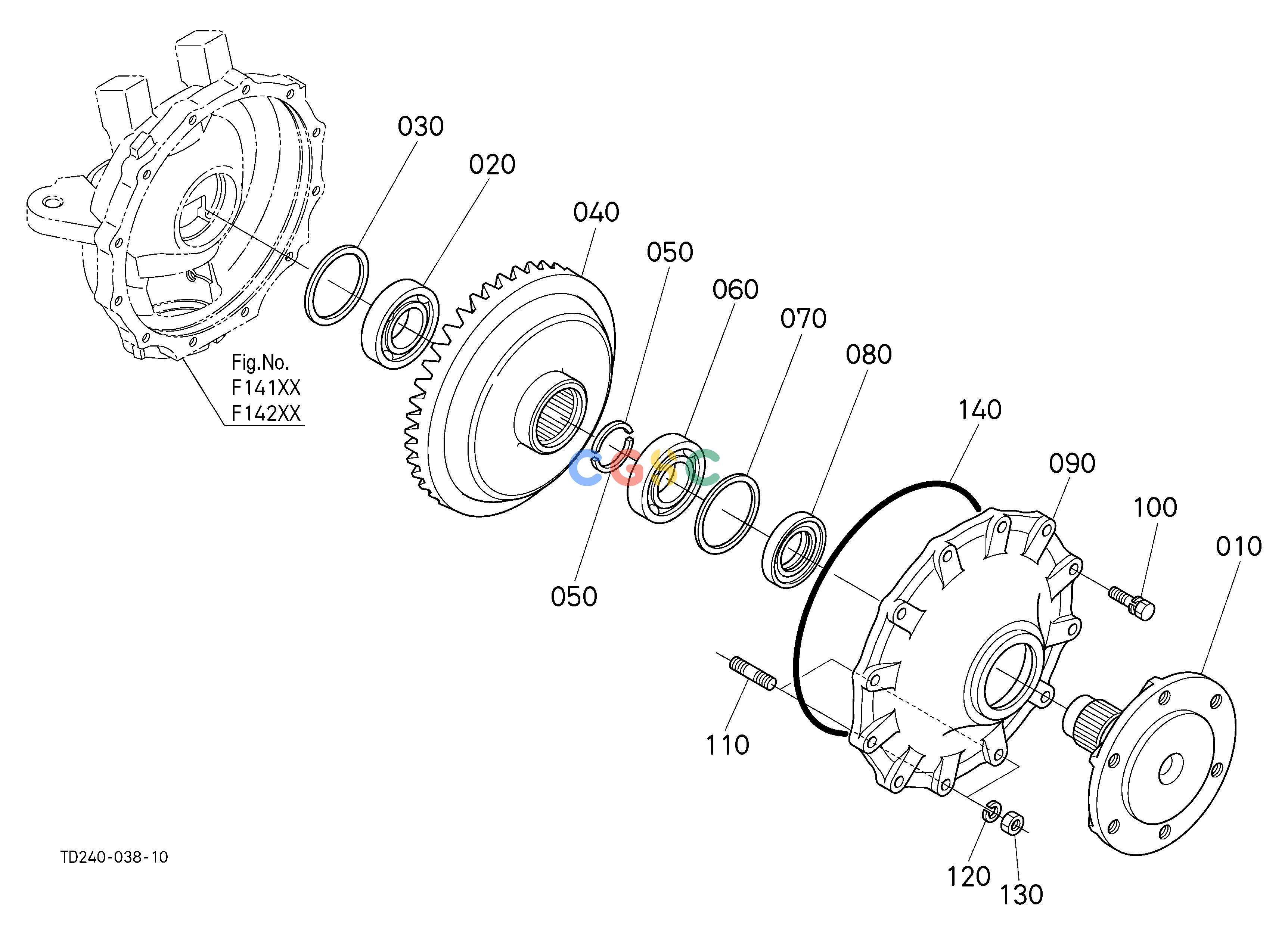久保田零件查询F15002 FRONT AXLE FRONT AXLE/CHASSISEPC Kubota online