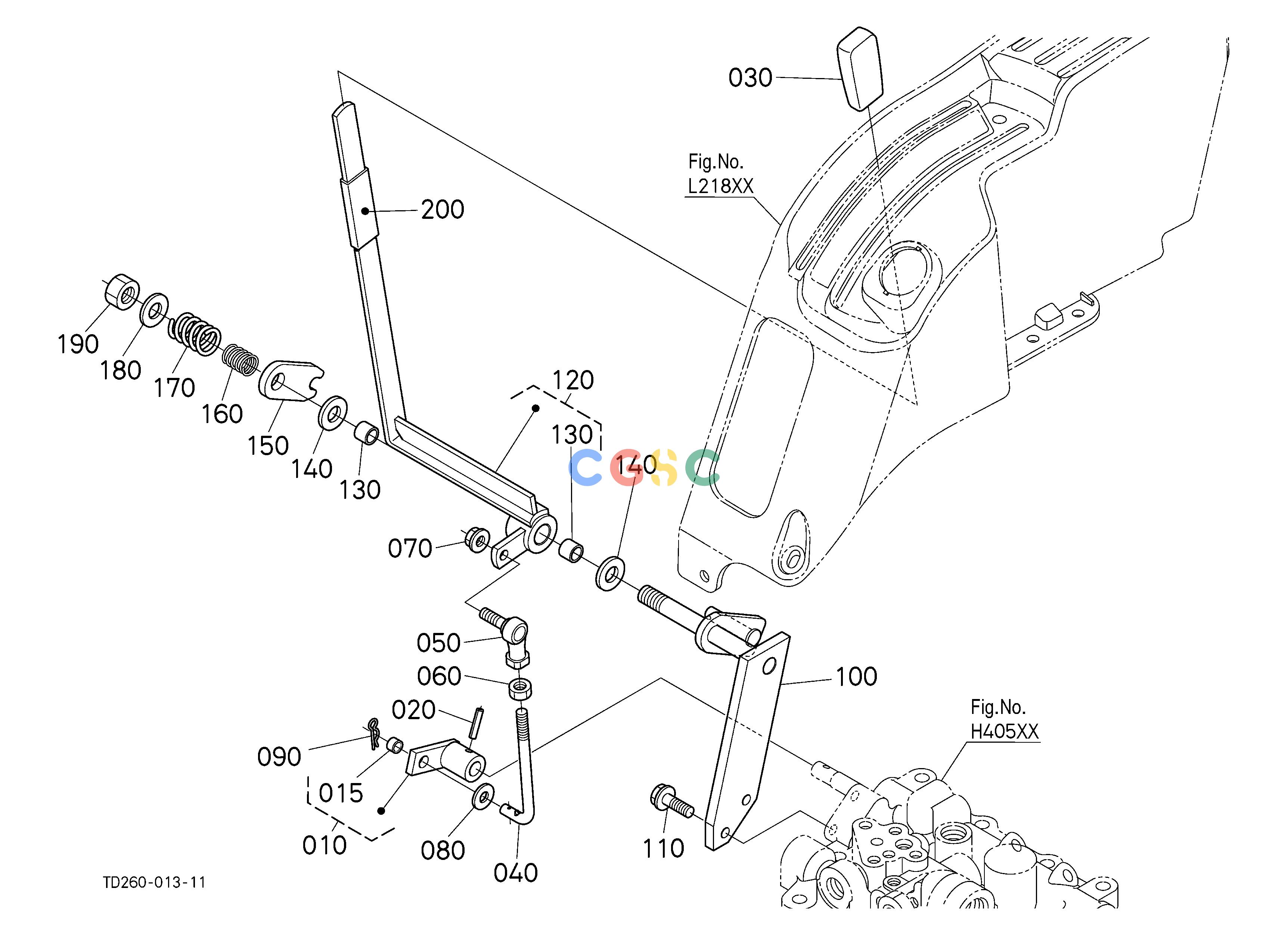 久保田零件查询H44002 POSITION CONTROL LEVER HYDRAULIC SYSTEMEPC Kubota online