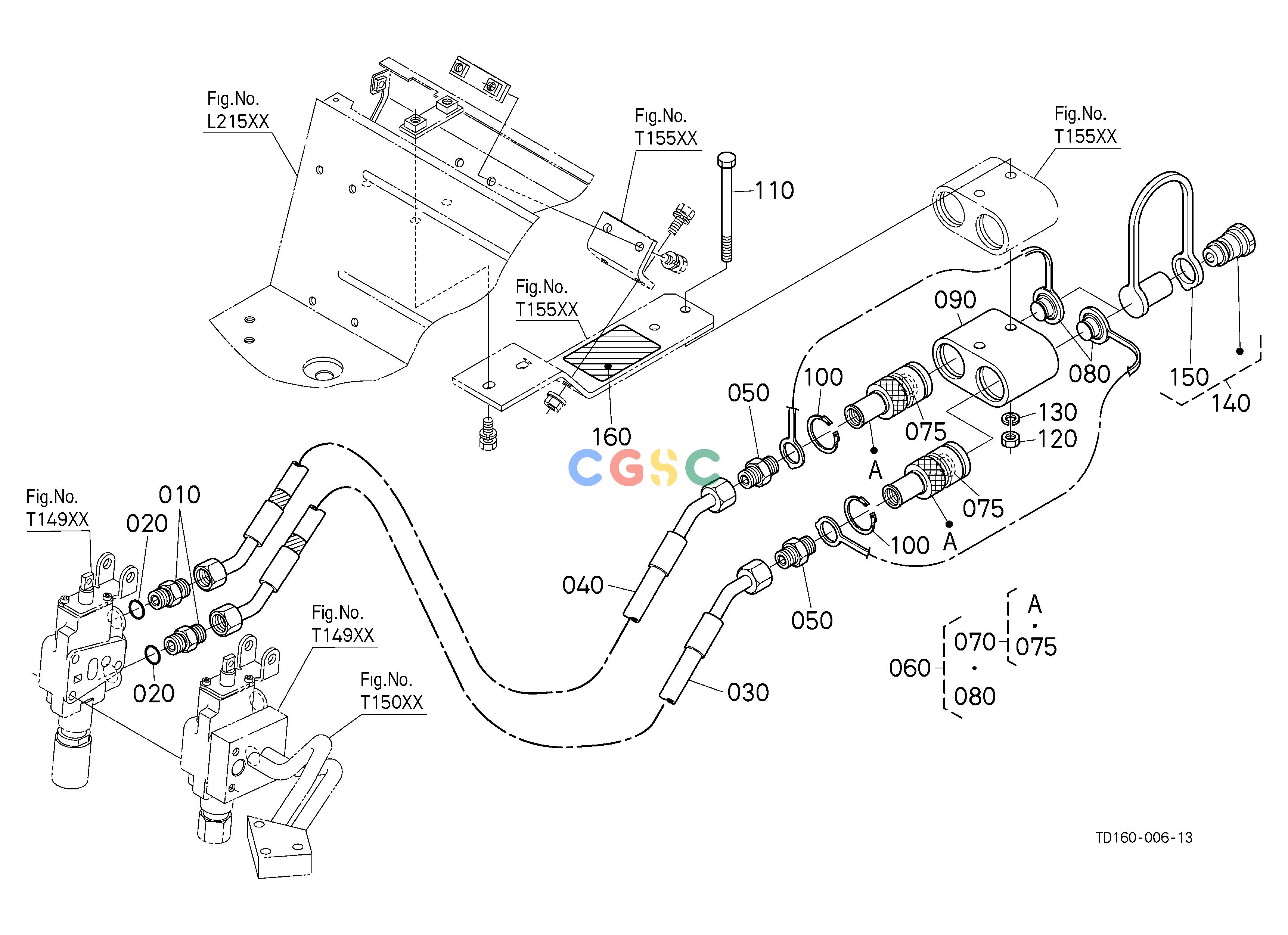 久保田零件查询T15504 AUXILIARY CONTROL VALVE COUPLER (2ND) (W/G No.L8336) [OPTION] OPTIONEPC Kubota online