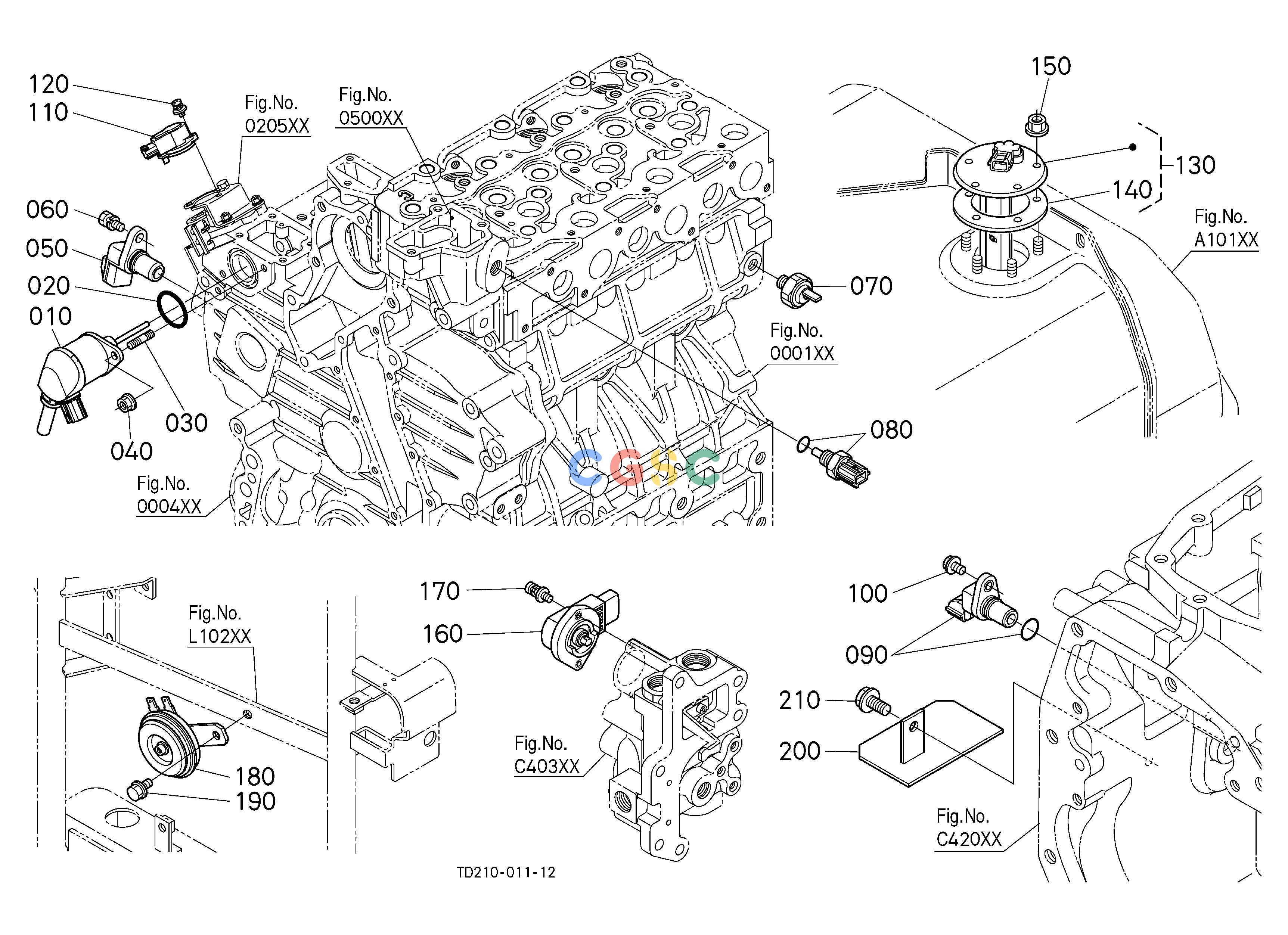 久保田零件查询B10300 SWITCH/SENSOR(ENGINE) ELECTRICAL SYSTEMEPC Kubota online
