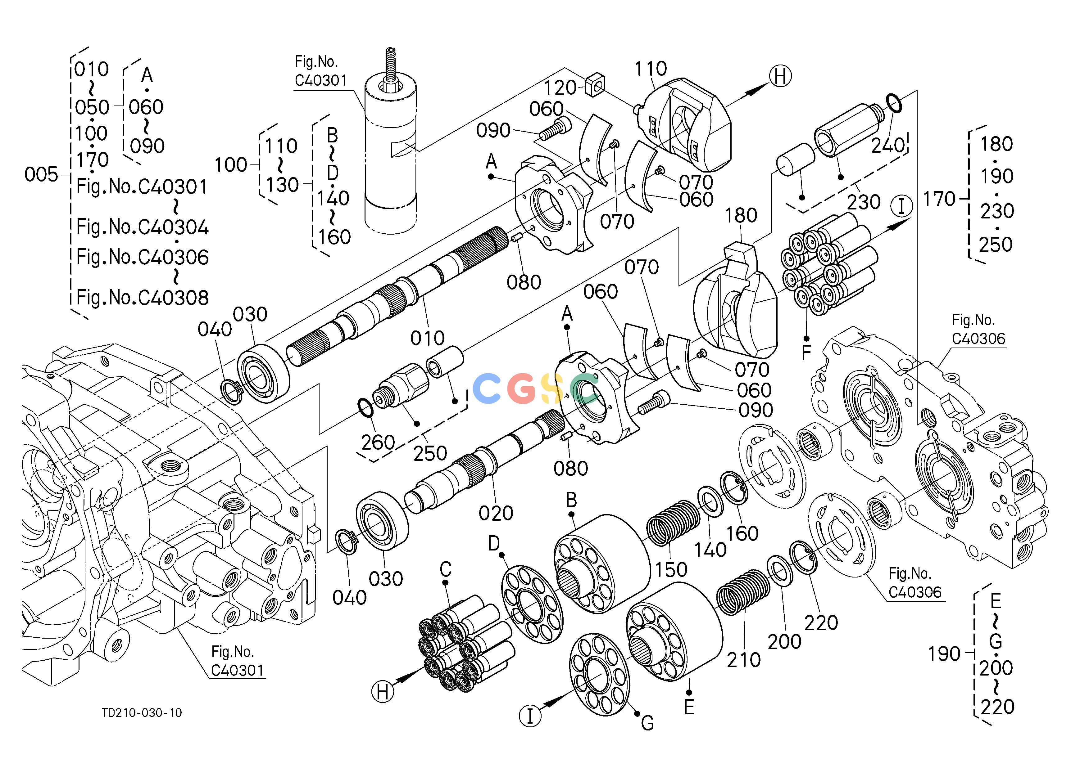 久保田零件查询C40305 HST(CYLINDER BLOCK) [COMPONENT PARTS] CLUTCH/TRANSMISSIONEPC Kubota online