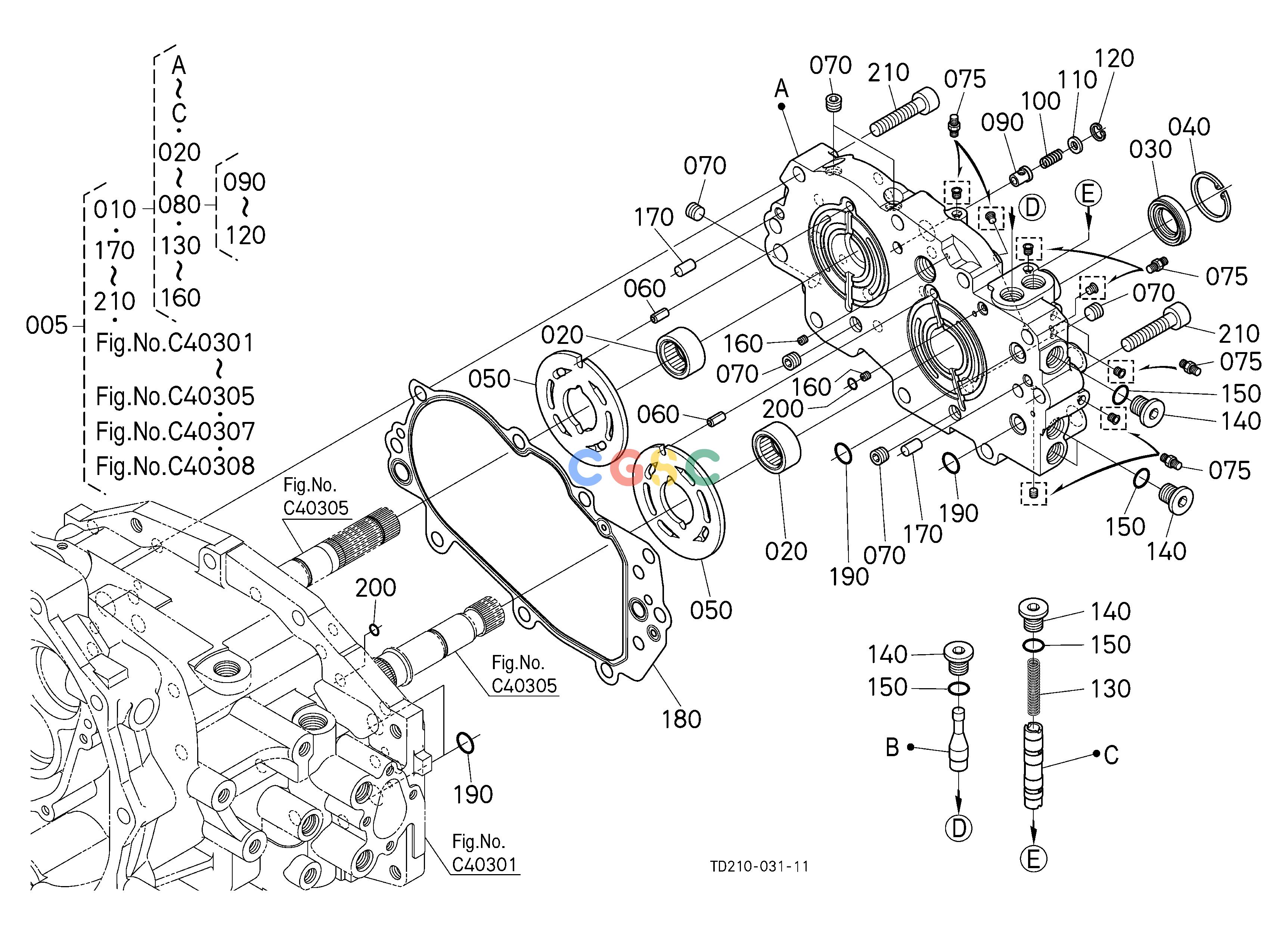 久保田零件查询C40306 HST(PORT BLOCK COVER) [COMPONENT PARTS] CLUTCH/TRANSMISSIONEPC Kubota online