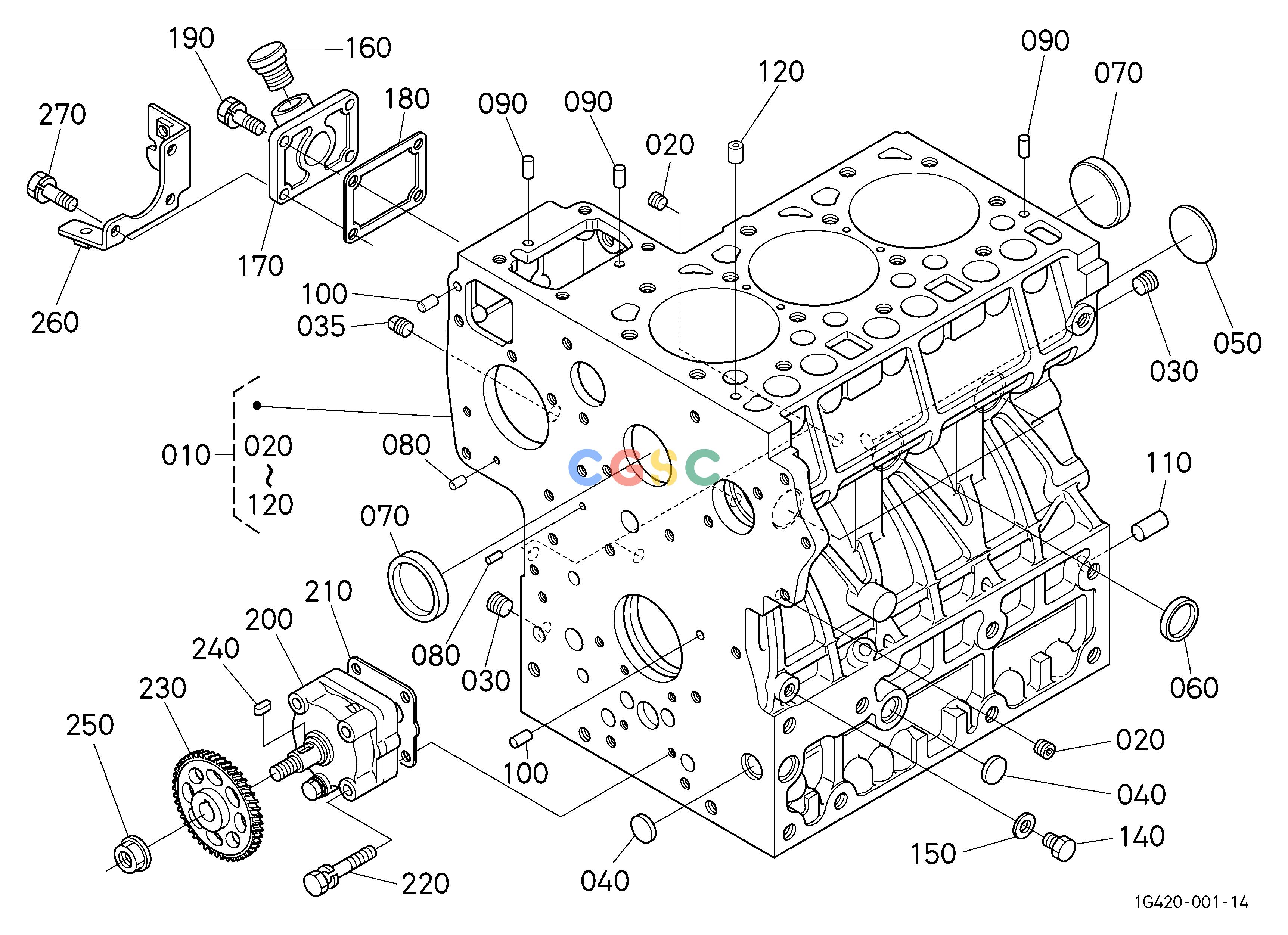 久保田零件查询000101 CRANK CASE ENGINEEPC Kubota online