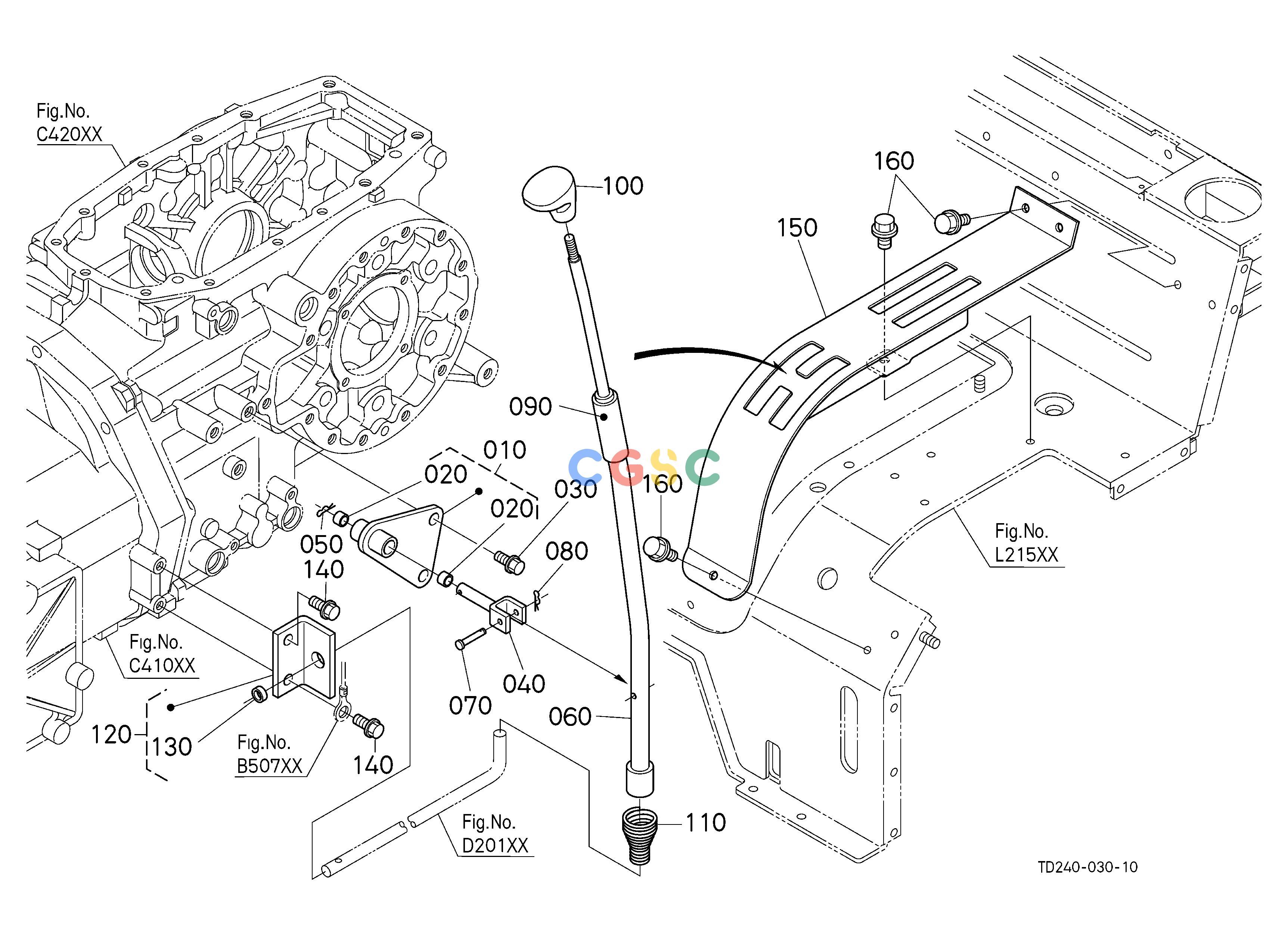 久保田零件查询E10101 MAIN GEAR SHIFT LEVER SPEED CHANGE SHIFT FORK /SHIFT LEVEREPC Kubota online