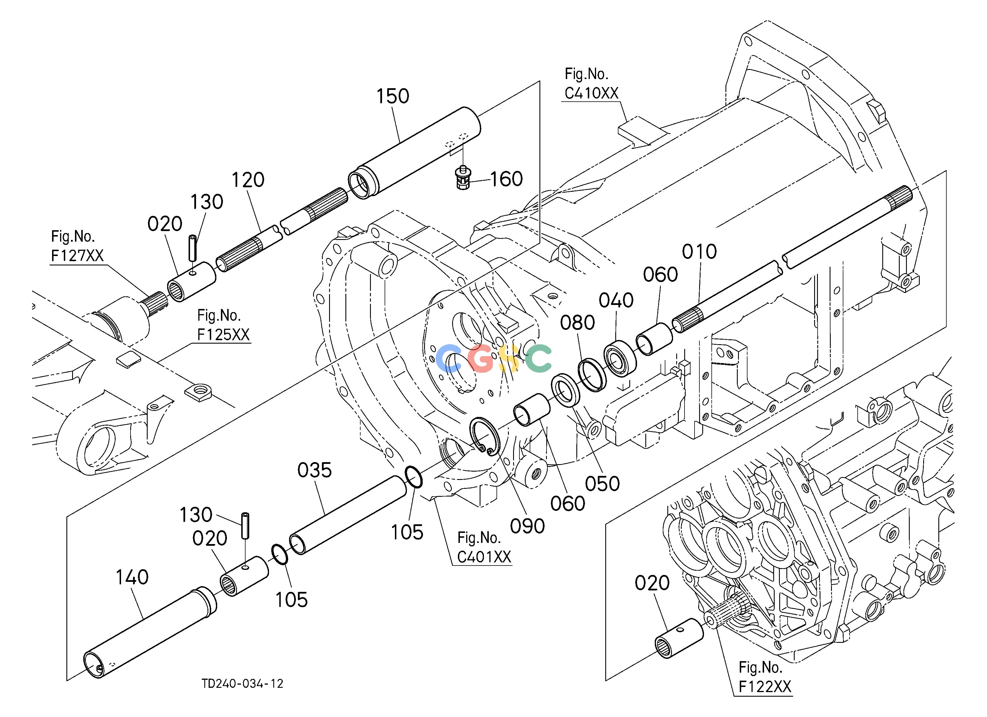 久保田零件查询F12000 PROPELLER SHAFT FRONT AXLE/CHASSISEPC Kubota online