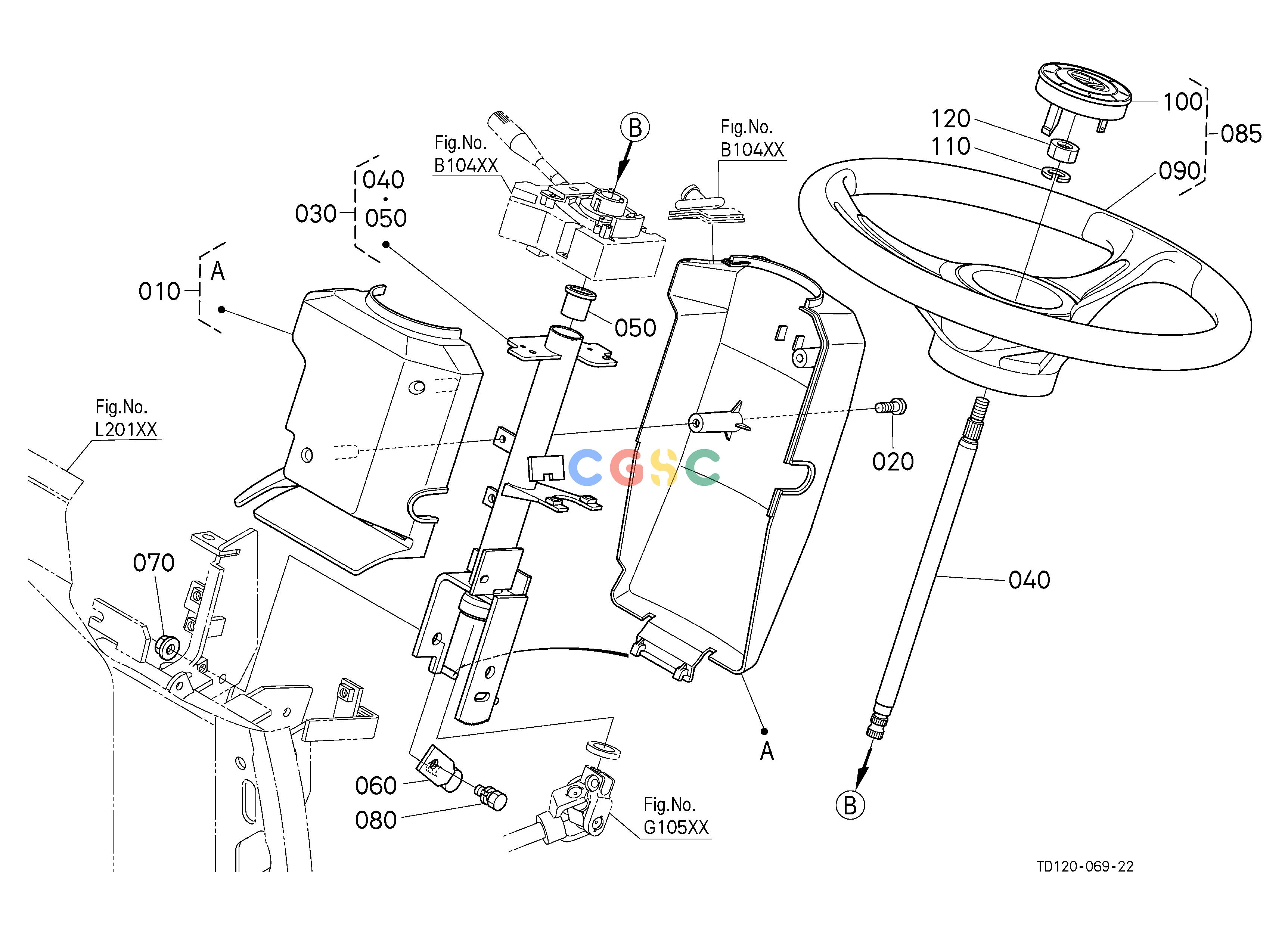 久保田零件查询G10100 STEERING HANDLE STEERINGEPC Kubota online