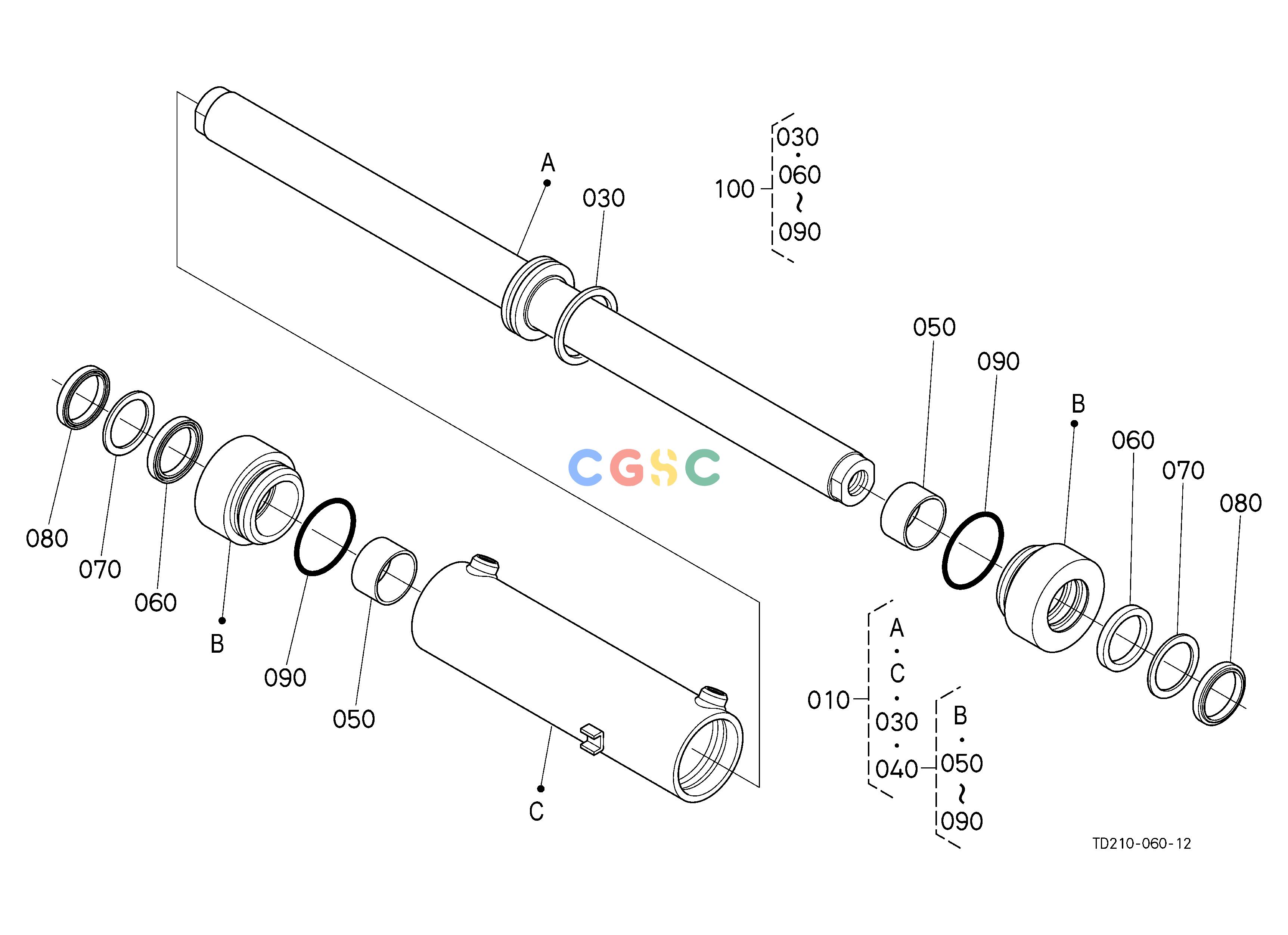 久保田零件查询G18503 STEERING CYLINDER[COMPONENT PARTS] STEERINGEPC Kubota online