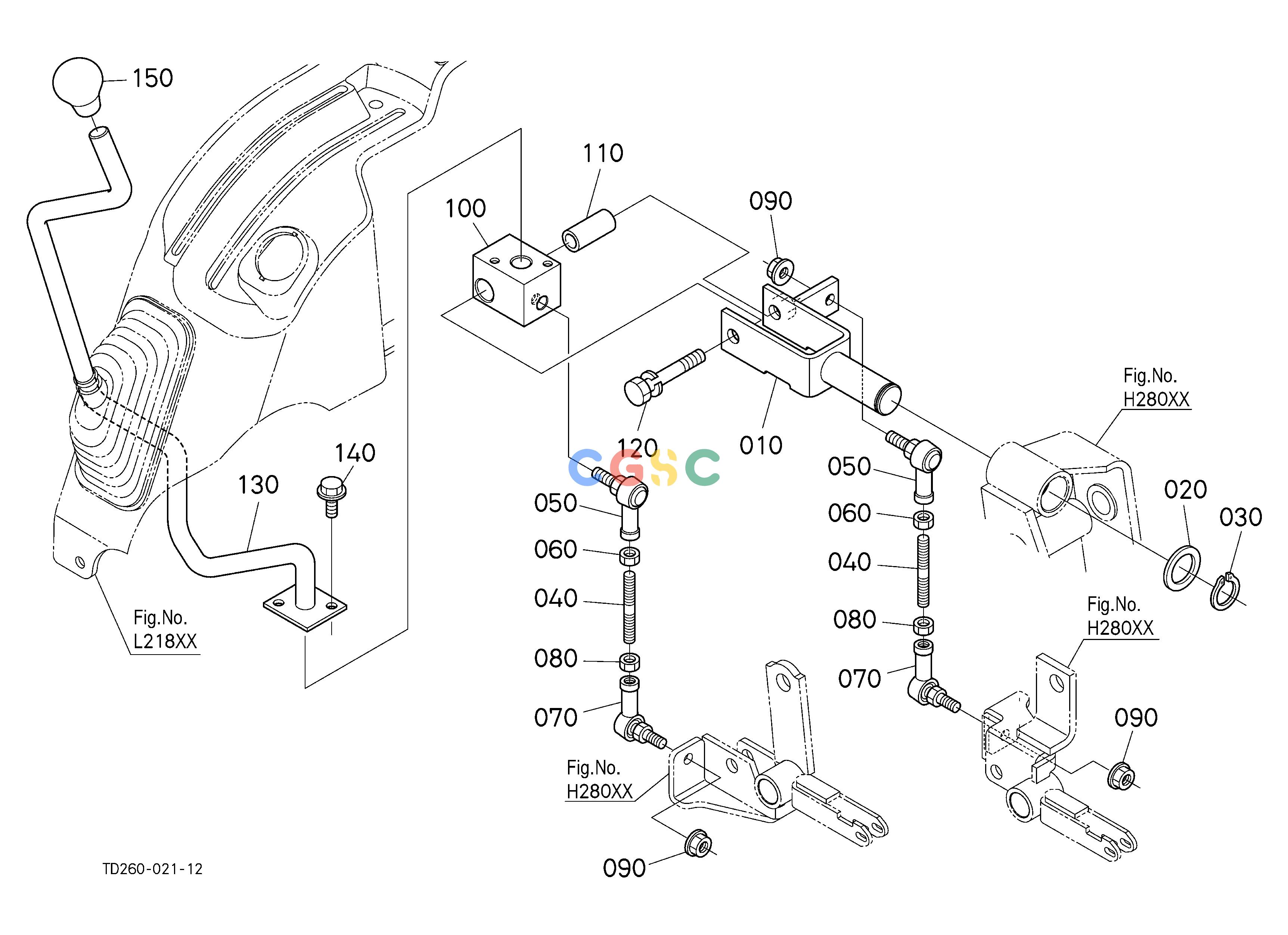 久保田零件查询H28300 LOADER VALVE LEVER HYDRAULIC SYSTEMEPC Kubota online