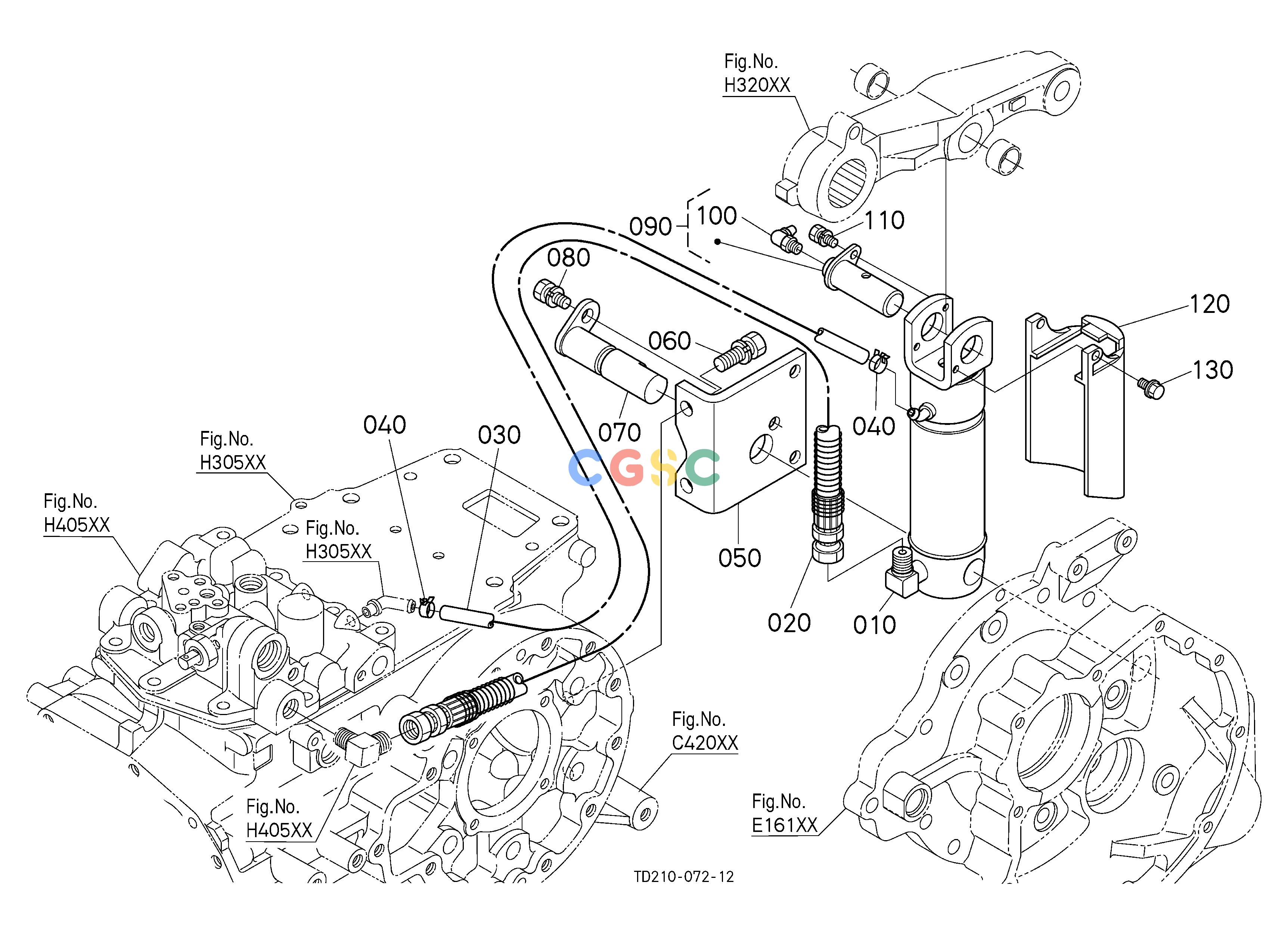久保田零件查询H43600 3P CYLINDER LH HYDRAULIC SYSTEMEPC Kubota online