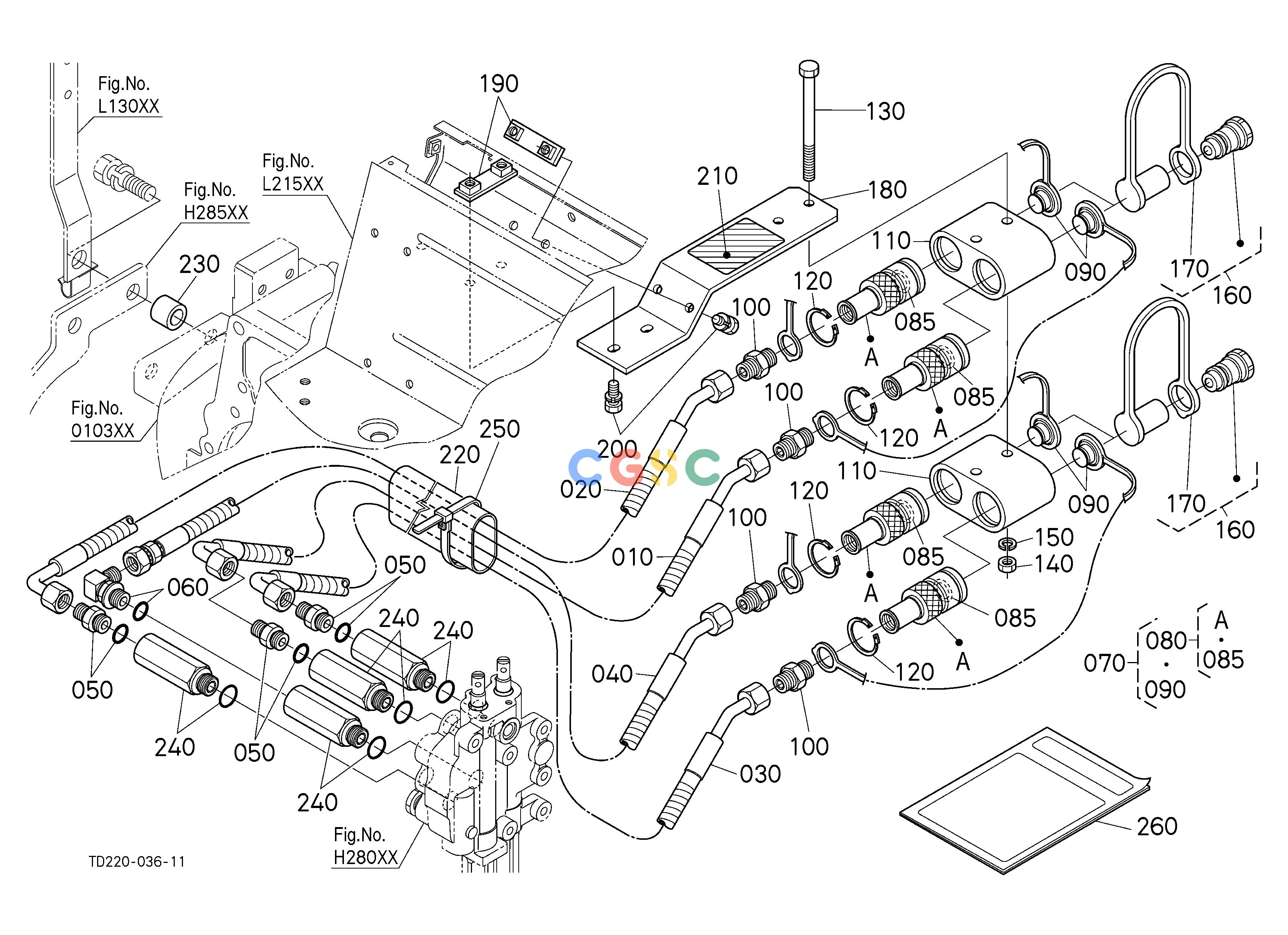 久保田零件查询T12600 REAR HYDRAULIC OUTLET KIT (W/G No.L8349) [OPTION] OPTIONEPC Kubota online