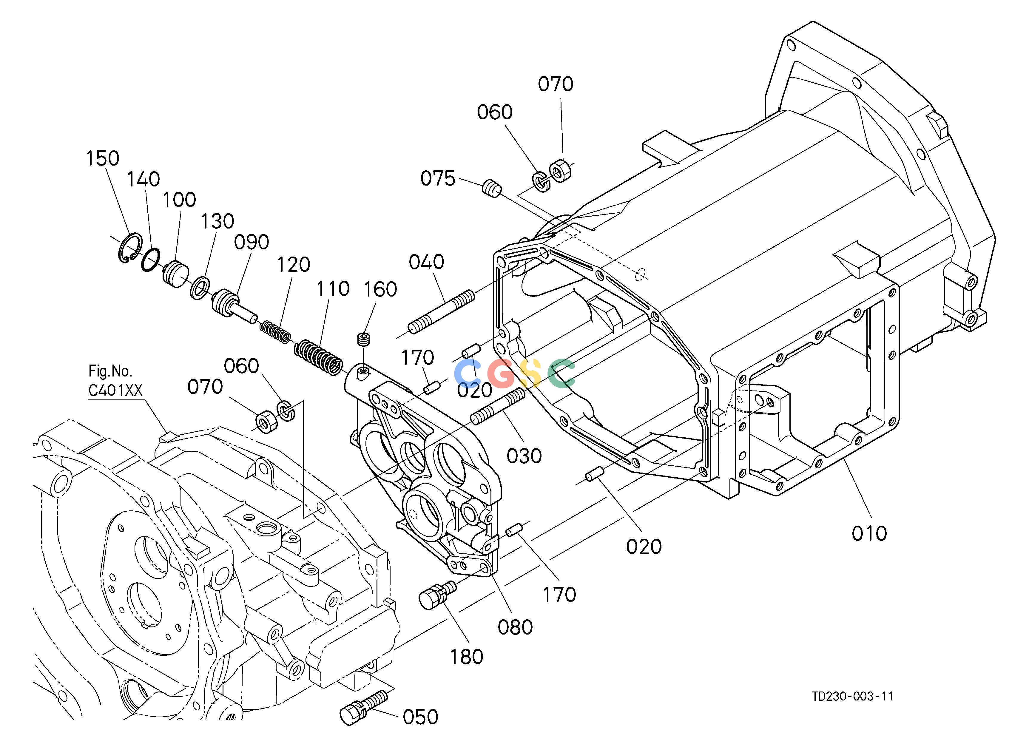 久保田零件查询C41002 MID CASE CLUTCH/TRANSMISSIONEPC Kubota online