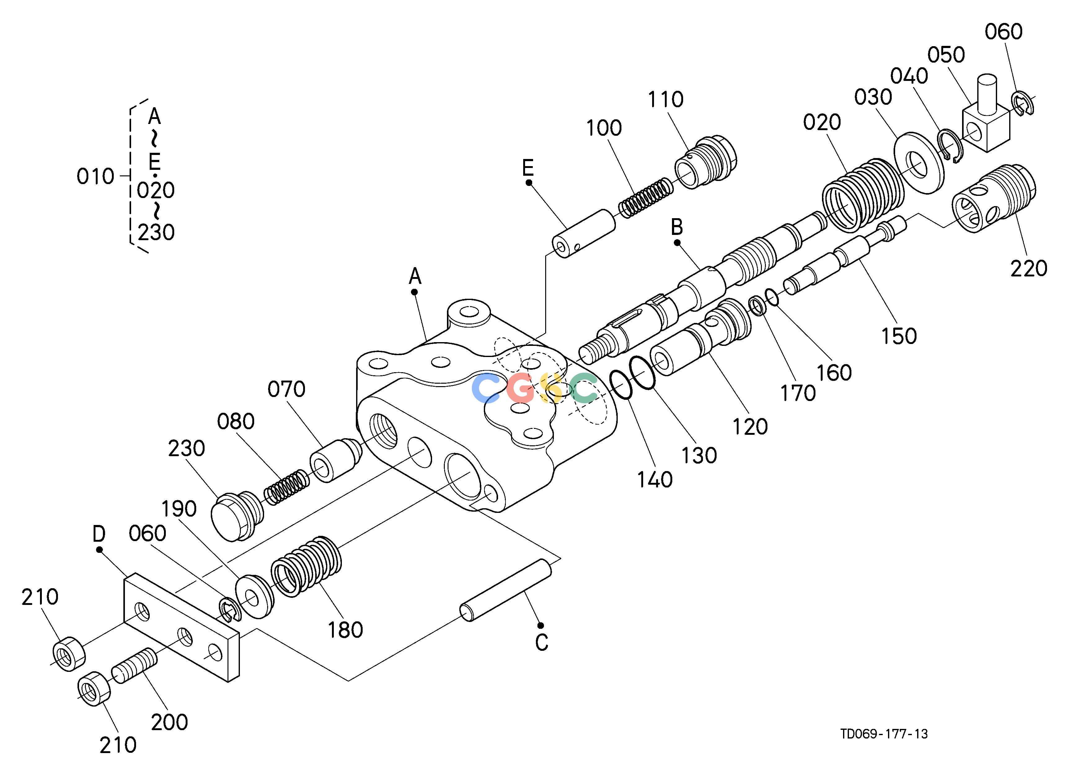 久保田零件查询H41000 CONTROL VALVE (COMPONENT PARTS) HYDRAULIC SYSTEMEPC Kubota online