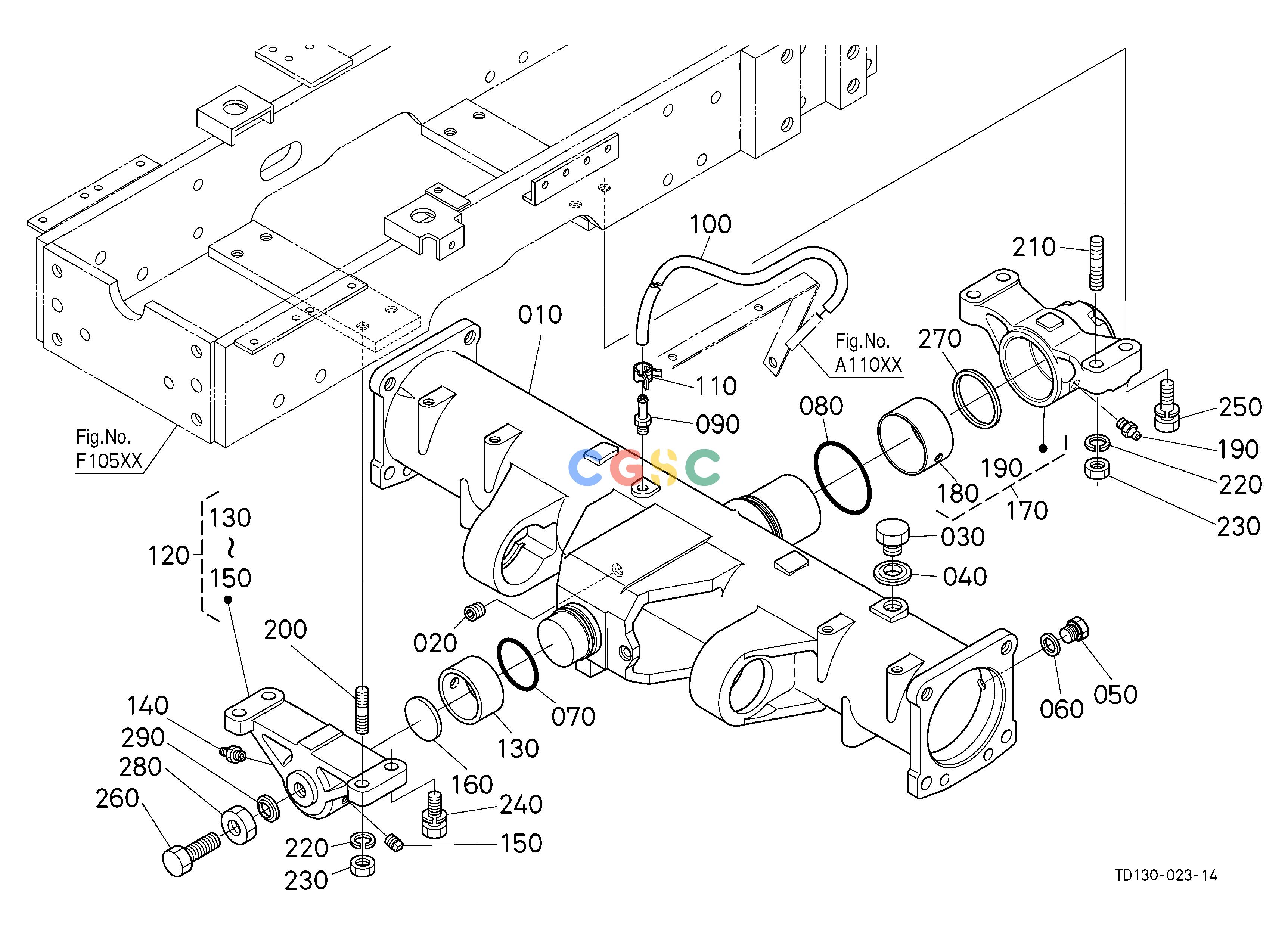 久保田零件查询F12501 FRONT AXLE CASE FRONT AXLE/CHASSISEPC Kubota online