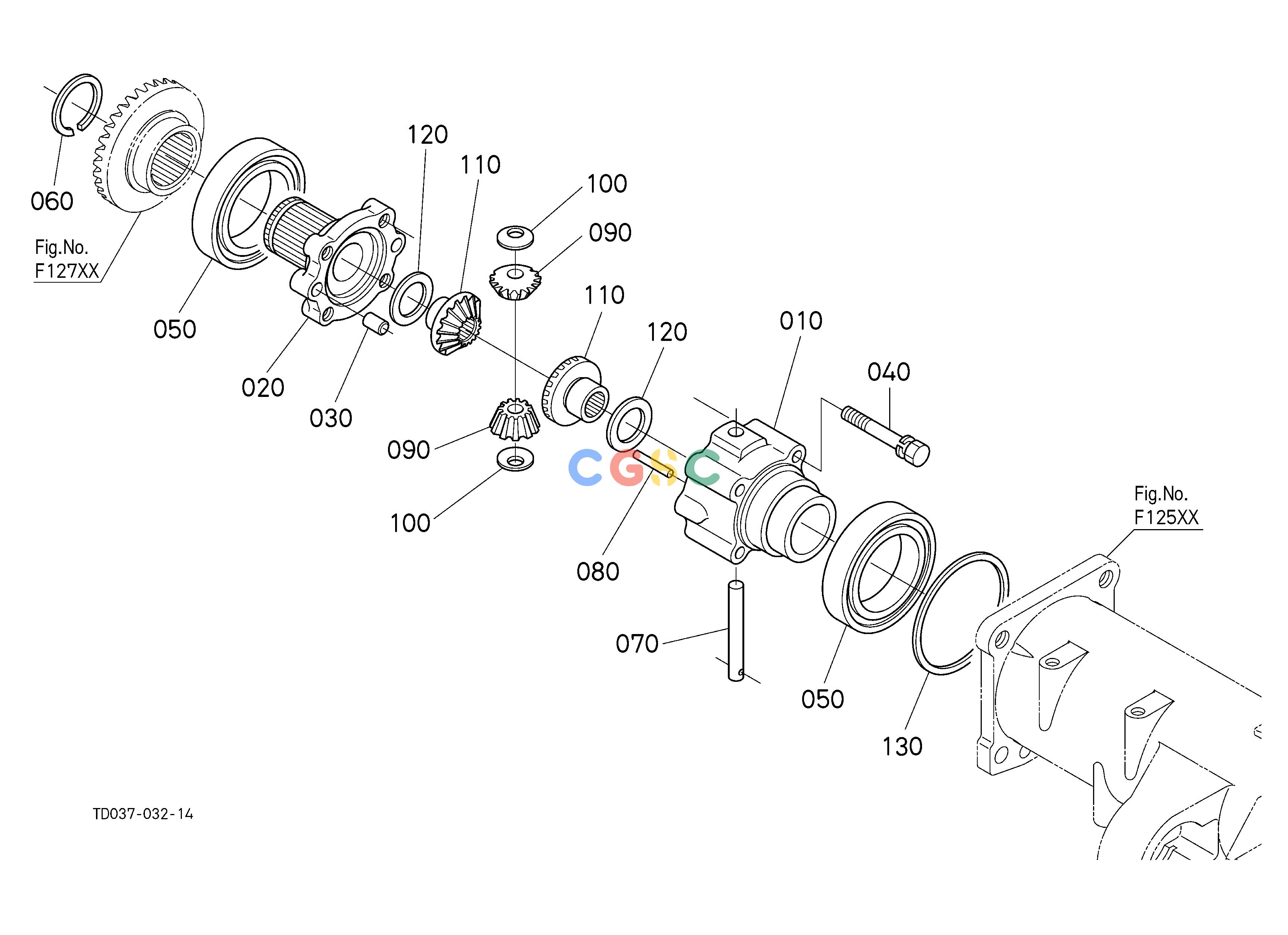 久保田零件查询F13001 DIFFERENTIAL (FRONT) FRONT AXLE/CHASSISEPC Kubota online